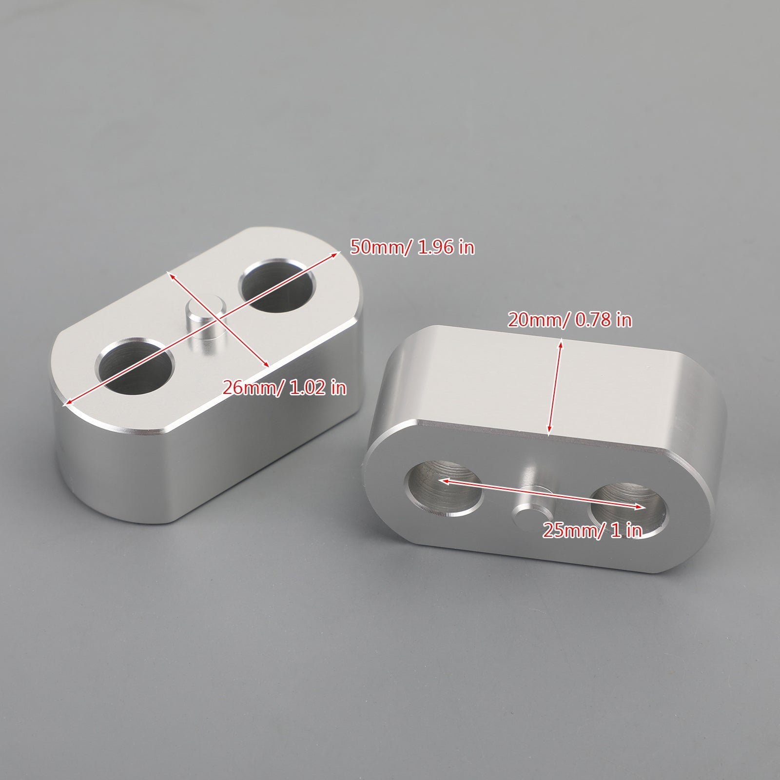 2011-2020 Triumph Tiger 800 XC/XCA/XCX/XR/XRT/XRX Silver HANDLEBAR Bar Risers 20mm Rise Generic