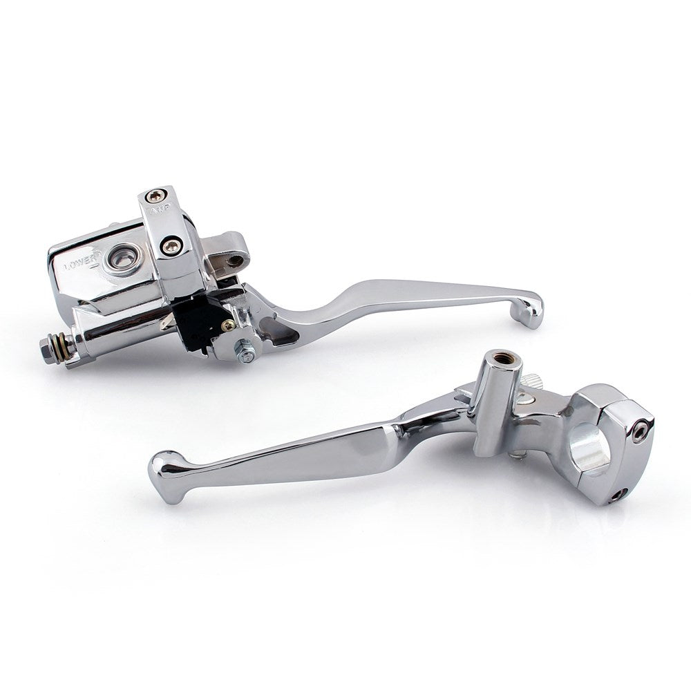 1" Skull Reservoir Brake Clutch Levers For Kawasaki Vulcan 800 1500 1600 2000 C