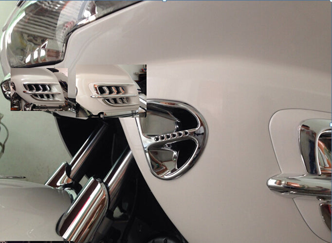 Goldwing Chrome Fairing Martini Air Intake Grills Fit Honda GL1800 2001-2011 Generic