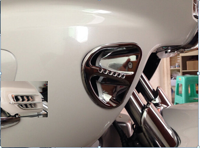 Goldwing Chrome Fairing Martini Air Intake Grills Fit Honda GL1800 2001-2011 Generic
