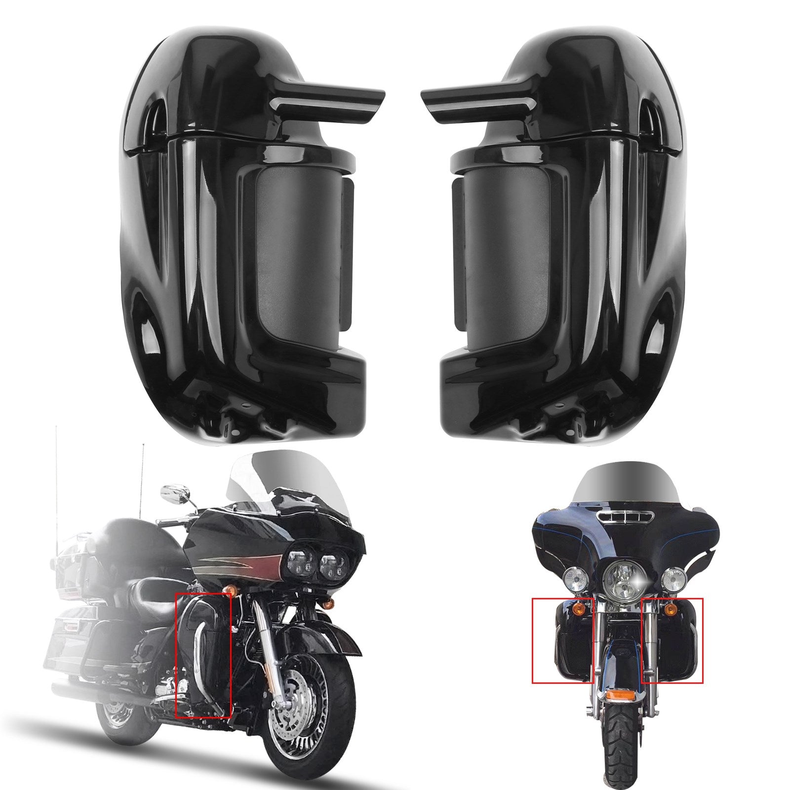 1983-2013 Harley Road Street Electra Glide + Lower Vented Leg Fairings Glove Box