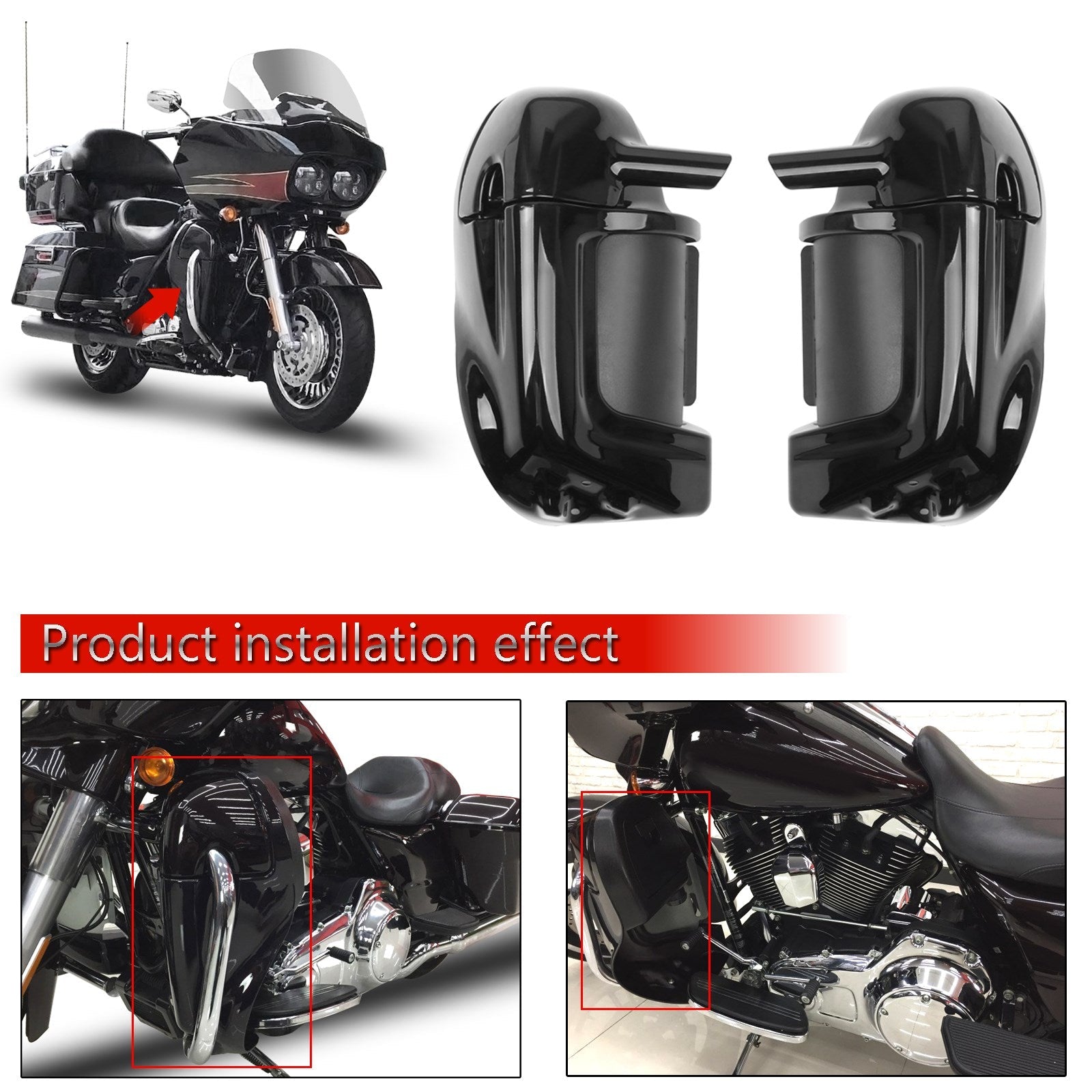 1983-2013 Harley Road Street Electra Glide + Lower Vented Leg Fairings Glove Box