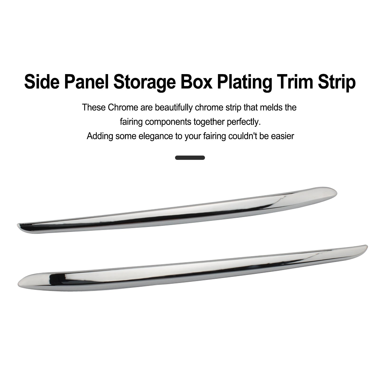 2011-2018 BMW K1600GTL Chrome Side Panel Storage Box Plating Trim Strip Generic
