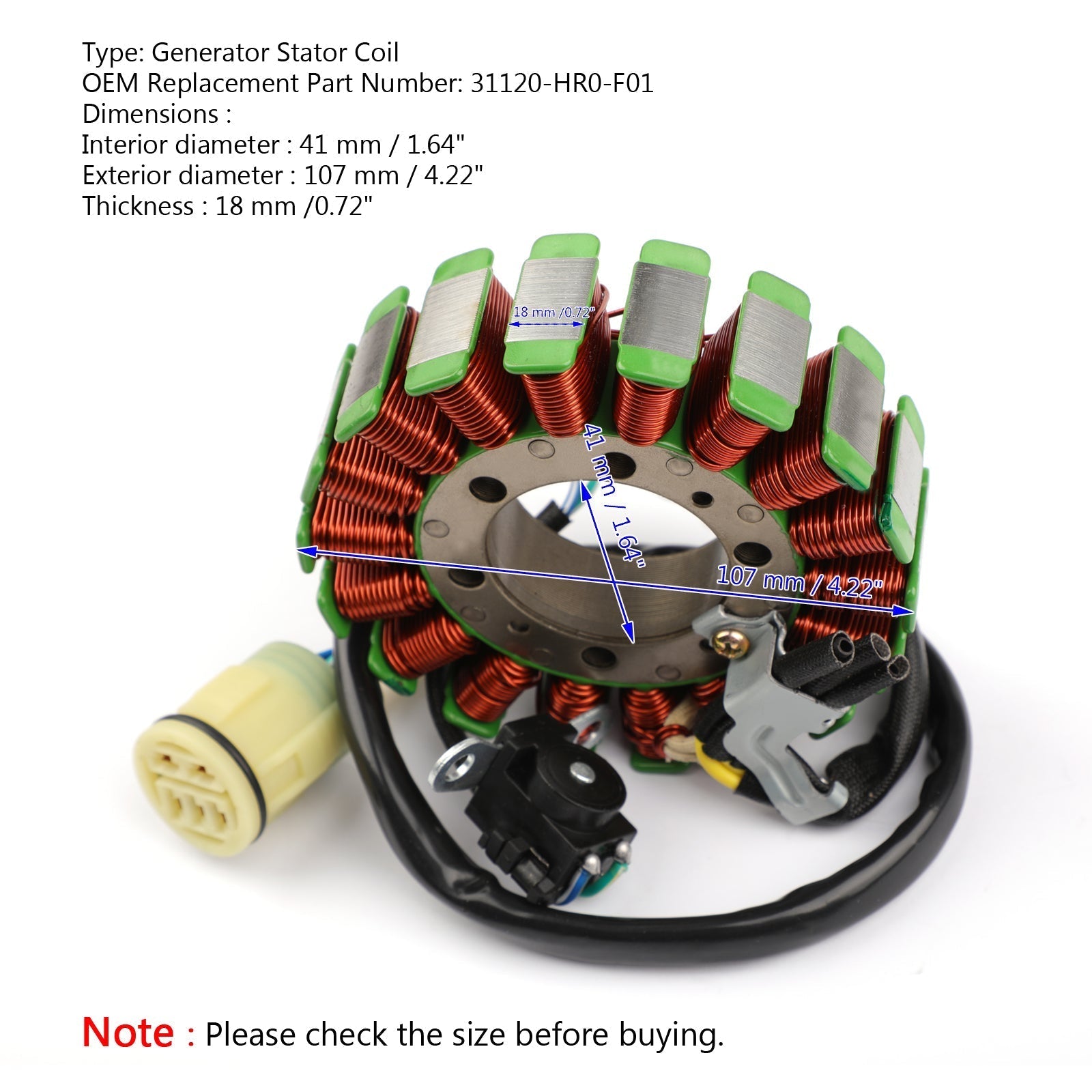 Generator Stator Coil For Honda TRX500 Fourtrax Foreman 500 FM FE FPE FPM 12-13 Generic