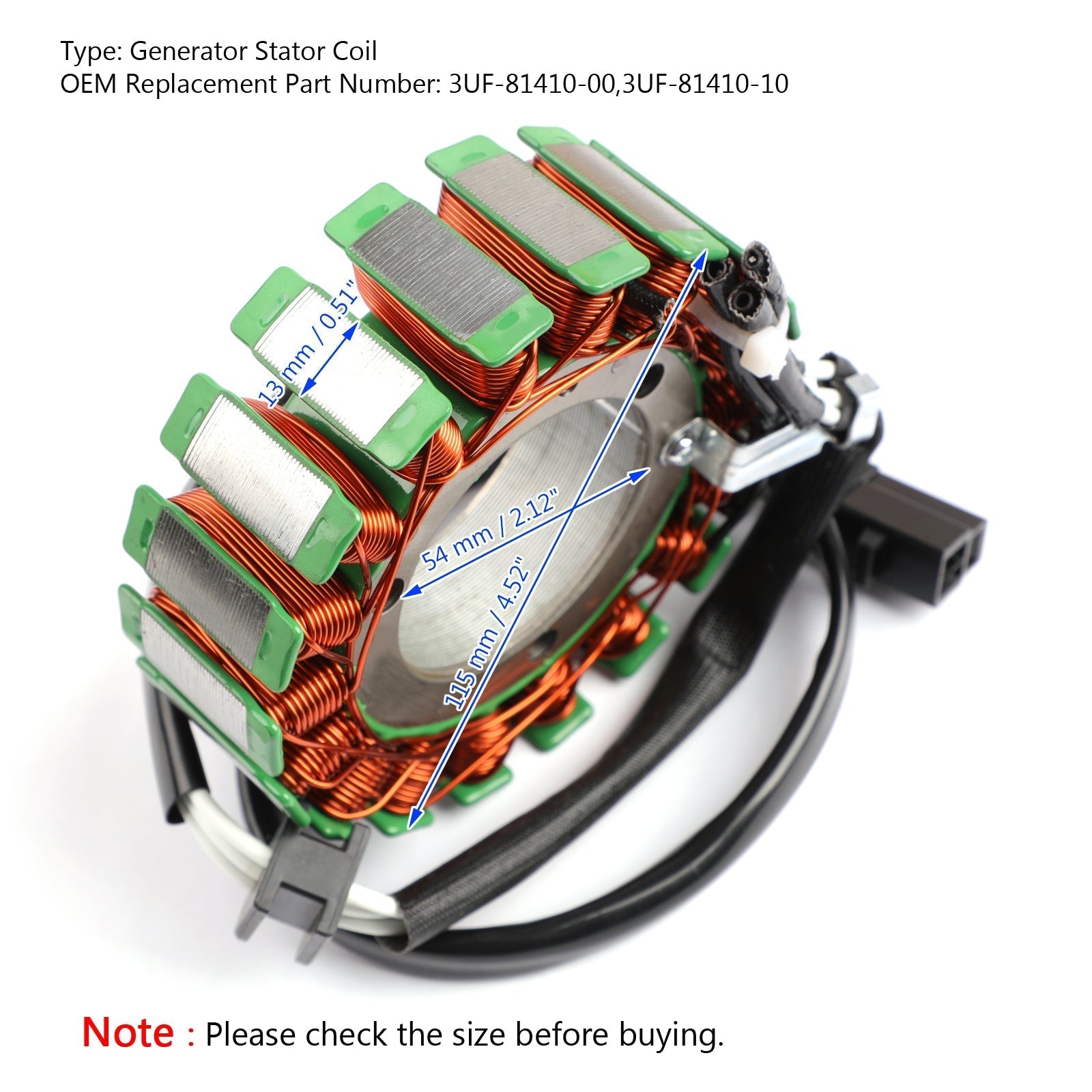 1990-1999 Yamaha VMAX1200 V-MAX (JP) Generator Stator Coil Alternator 3UF-81410-00 3UF-81410-10