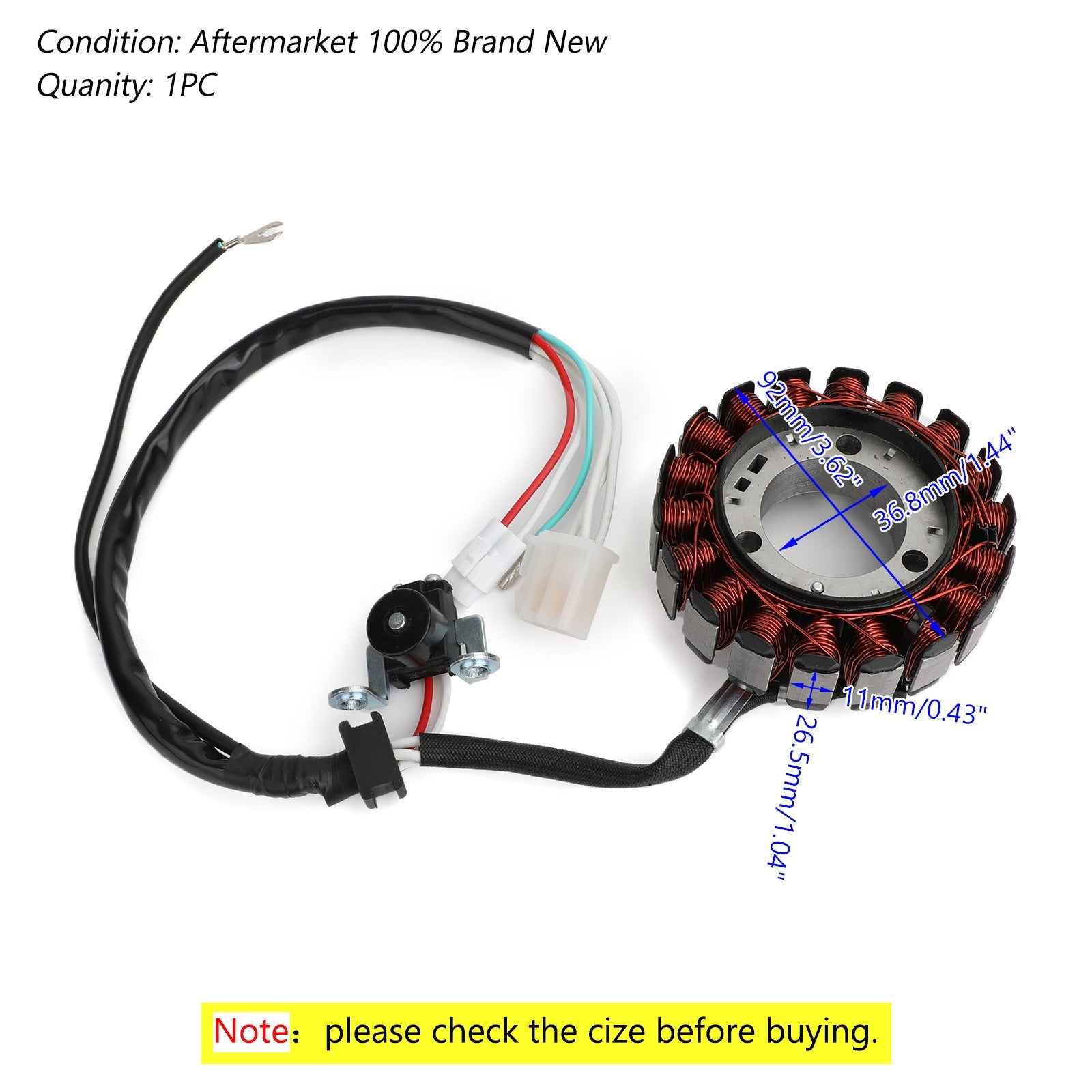 2008 Yamaha YB125 YB125SPD Magneto Stator 3D9-H1410-10 3D9-H1410-12