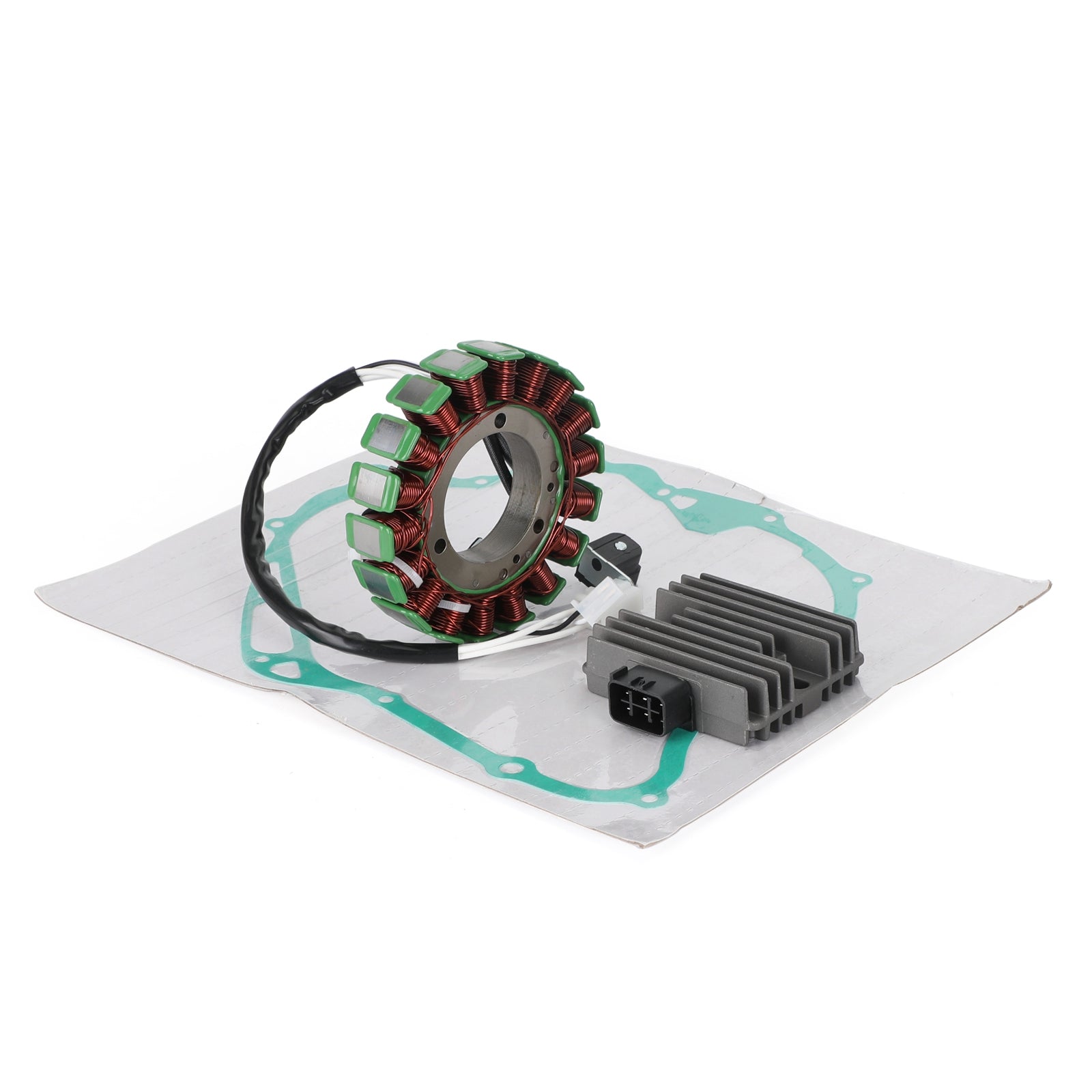 2003 Yamaha XVS1100A V-Star Classic Stator+Voltage Rectifier+Gasket 5EL-81410-00-00 5EL-81410-01-00