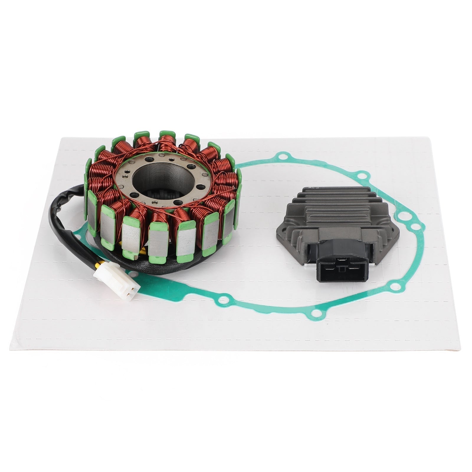 1997-1998 Honda CBR1100XX Super Blackbird Magneto Coil Stator + Voltage Regulator + Gasket Assy