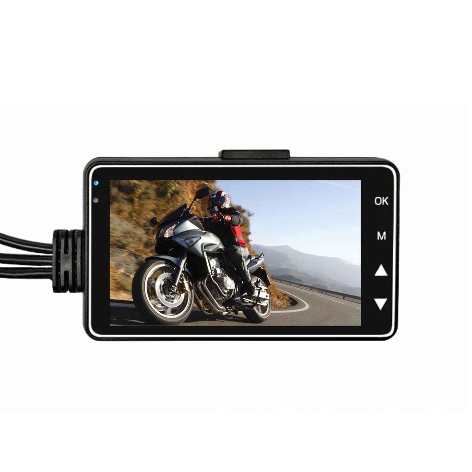 3" 140掳 Waterproof Dual Action Camera Video Recorder DVR for Motorcycle IP68 Generic