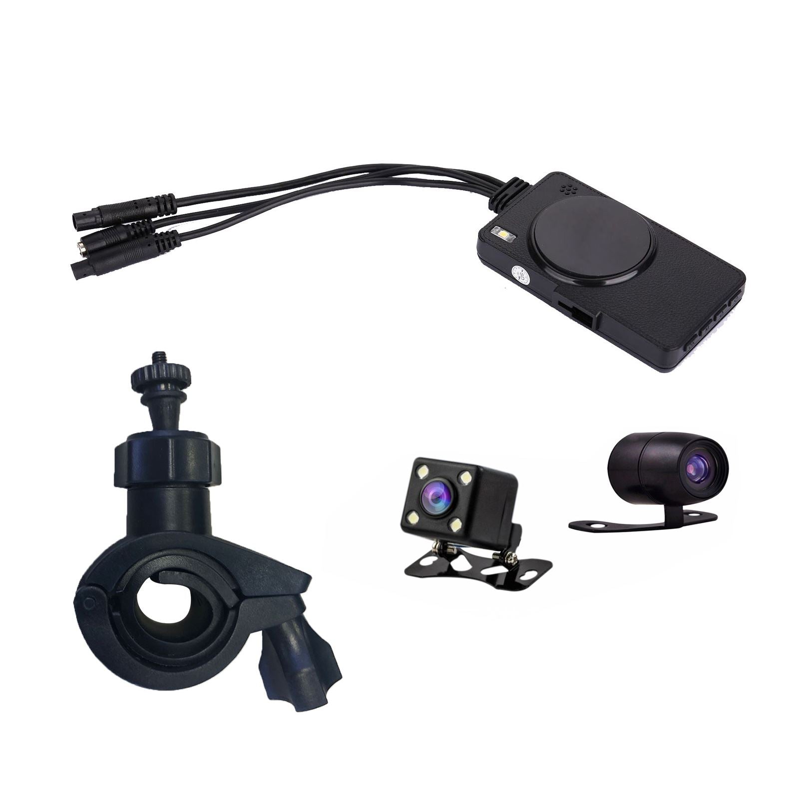 3" 140掳 Waterproof Dual Action Camera Video Recorder DVR for Motorcycle IP68 Generic