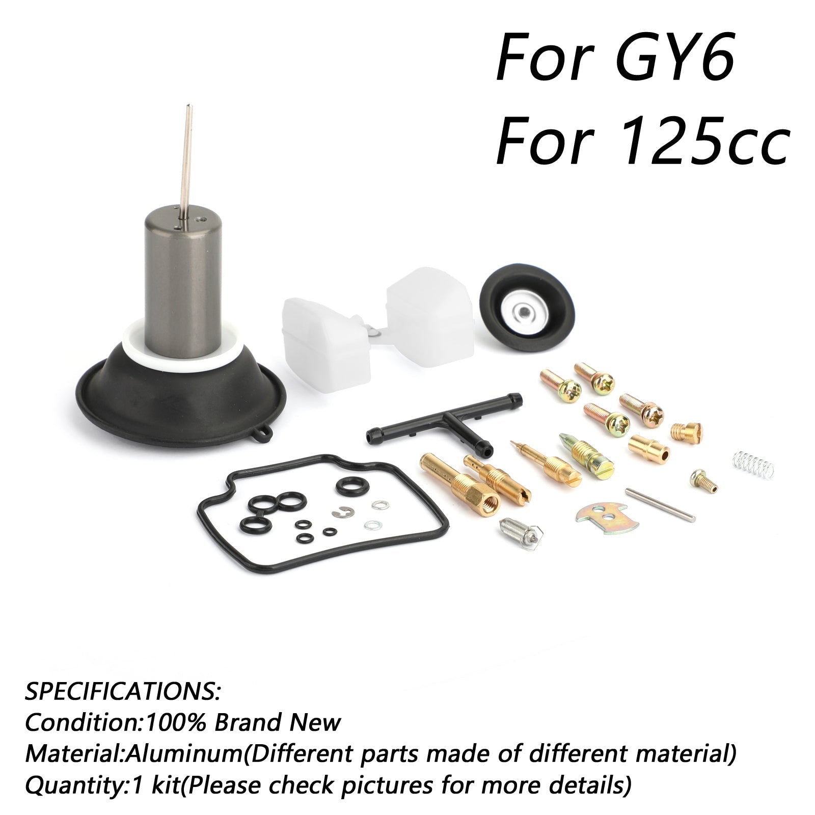 GY6 125CC ATV Go Kart Scooter 22MM Plunger Carburetor Repair Rebuild Kit