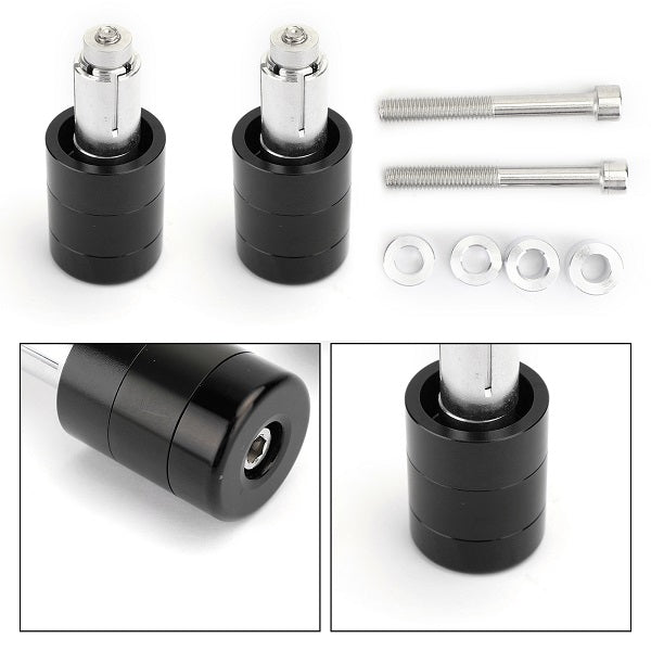 Universal Aluminum Hand Bar Ends CNC Hand Bar End Weights Set Black