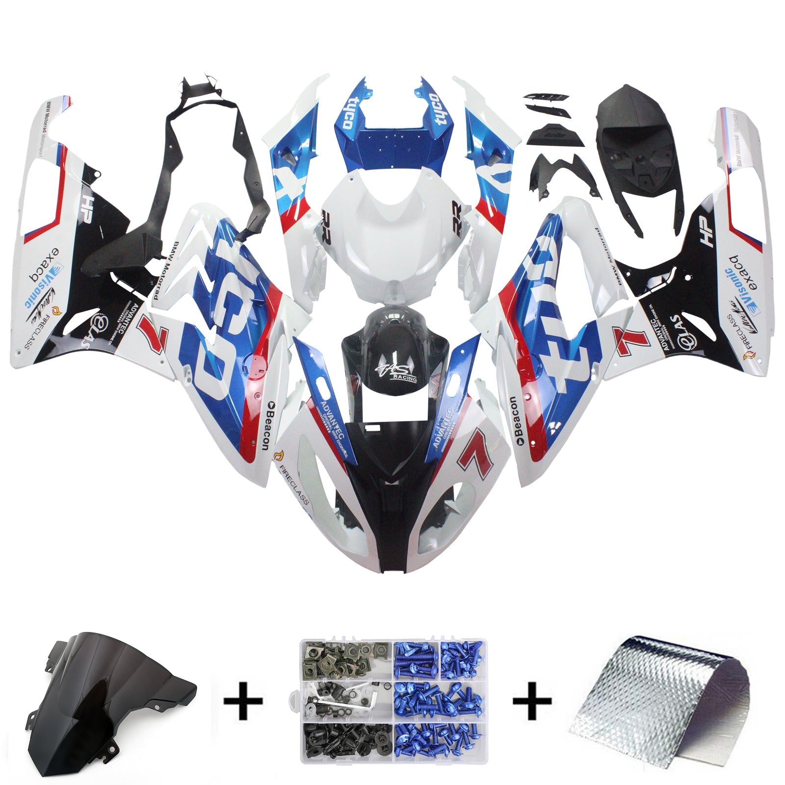 2015-2016 BMW S1000RR Injection Fairing Kit Bodywork Plastic ABS Generic