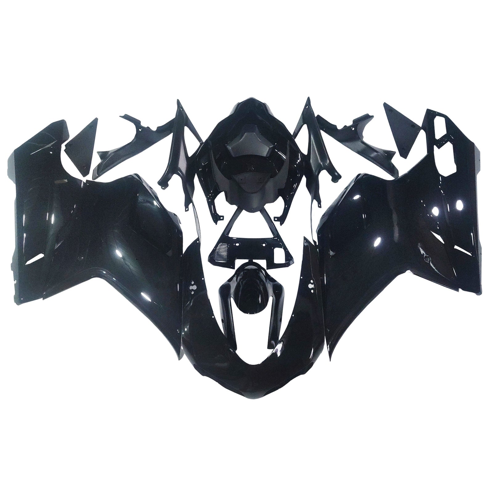 2007-2012 Ducati 1098/1198/848 Black Bodywork Fairing ABS Injection Mold 14# Generic