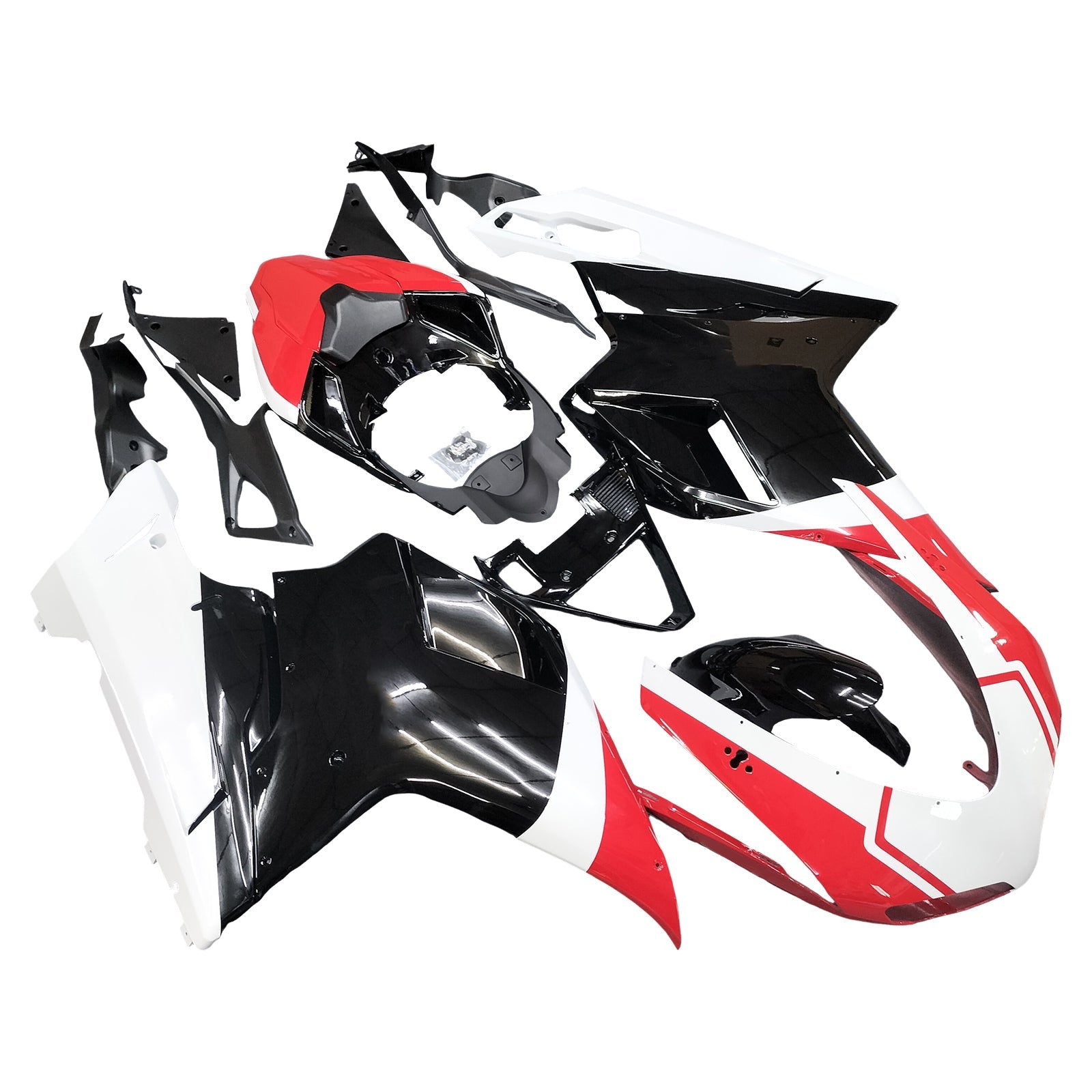 2007-2012 Ducati 1098/1198/848 Red Black Bodywork Fairing ABS Injection Mold 16# Generic