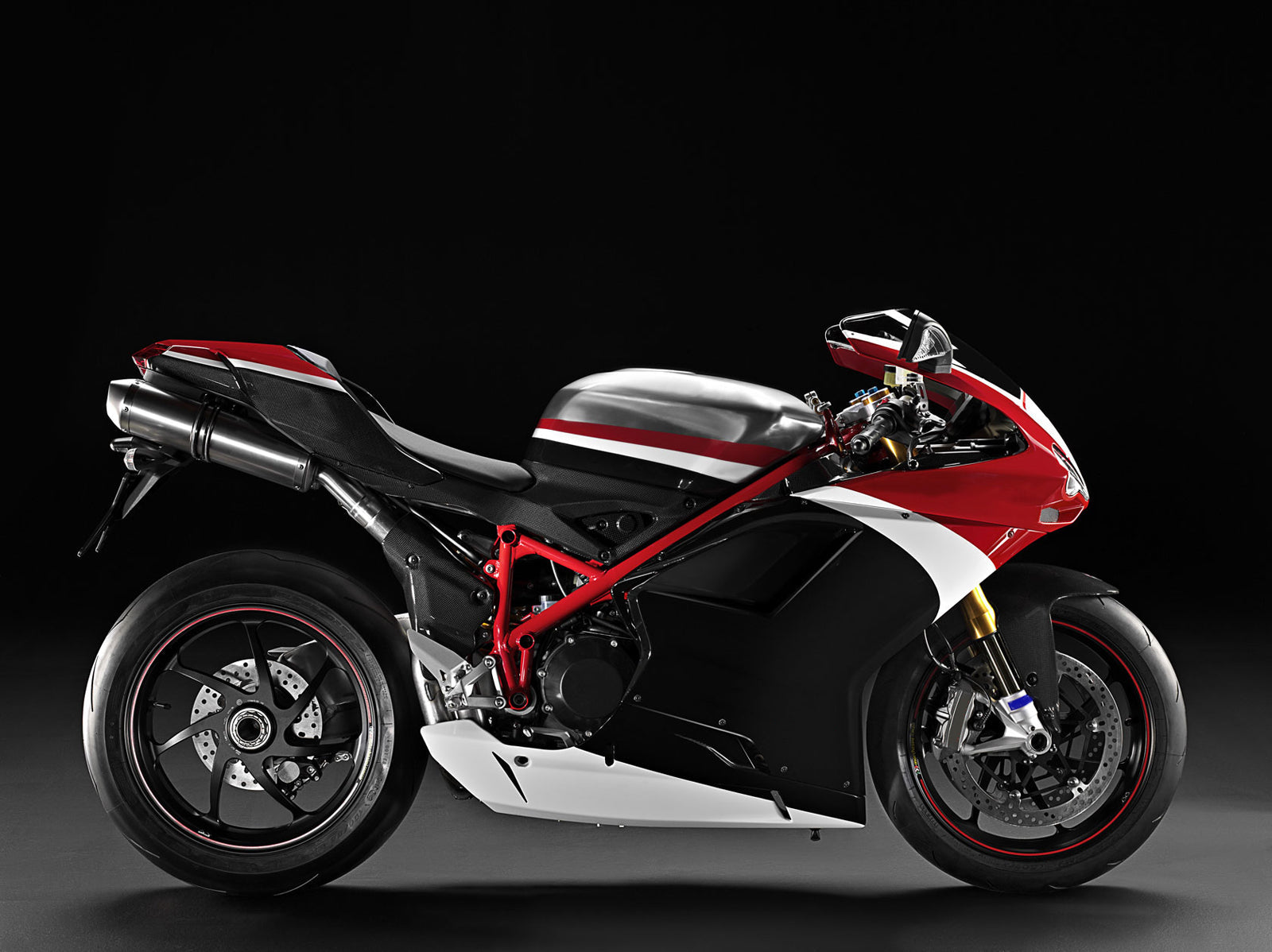 2007-2012 Ducati 1098/1198/848 Red Black Bodywork Fairing ABS Injection Mold 16# Generic