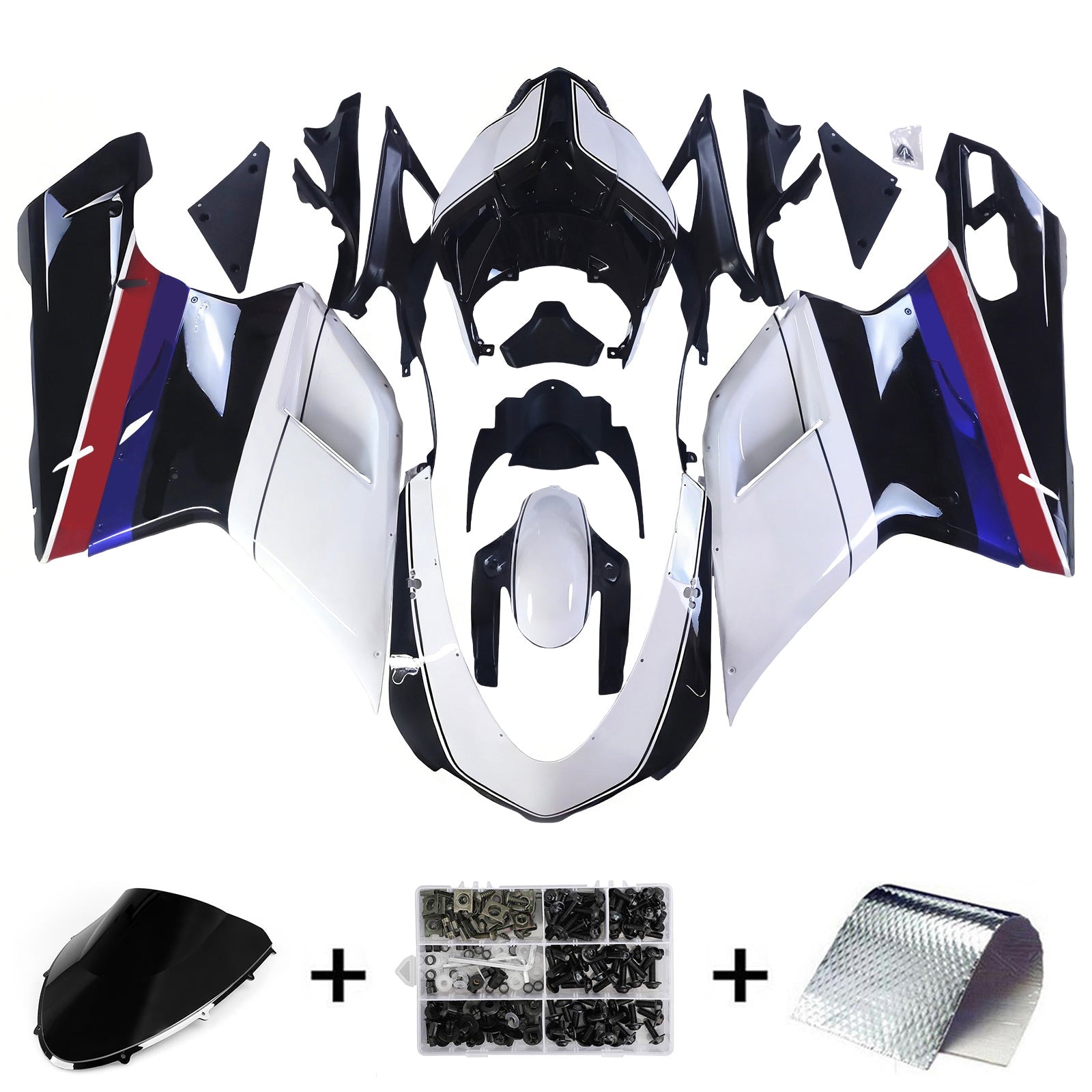 2007-2011 Ducati 1098 1198 848 Fairing Kit Bodywork ABS