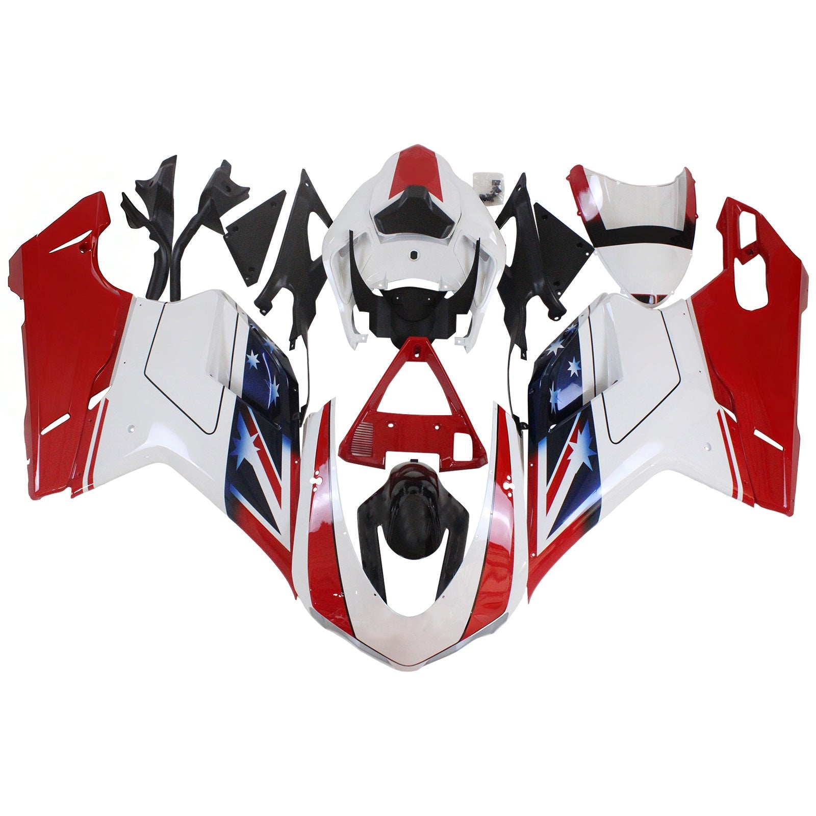 2007-2011 Ducati 1098 1198 848 Fairing Kit Bodywork ABS