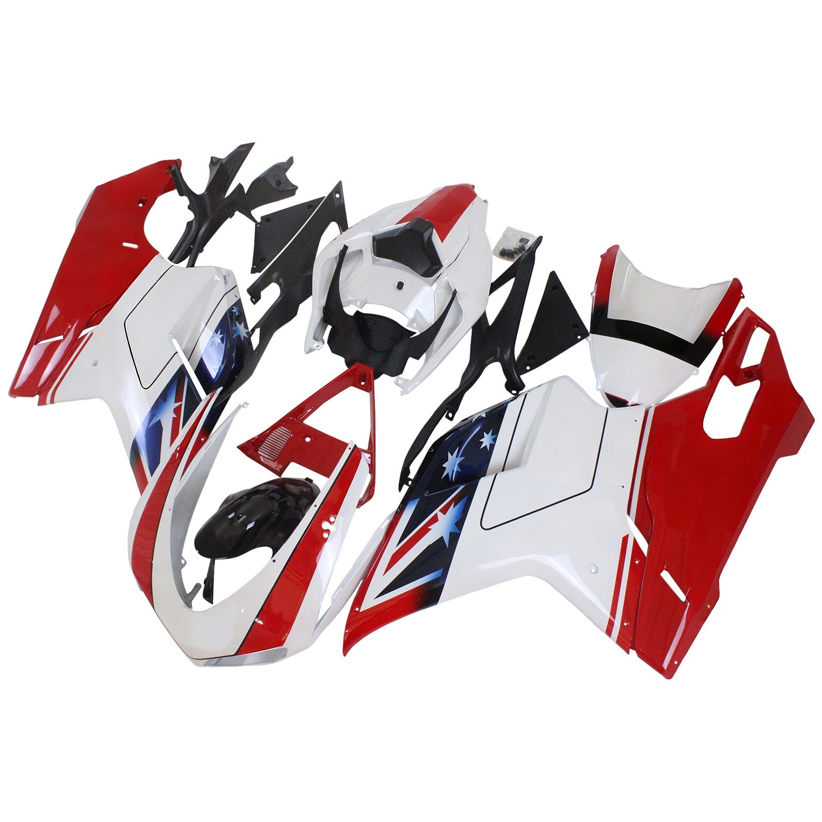 2007-2011 Ducati 1098 1198 848 Fairing Kit Bodywork ABS
