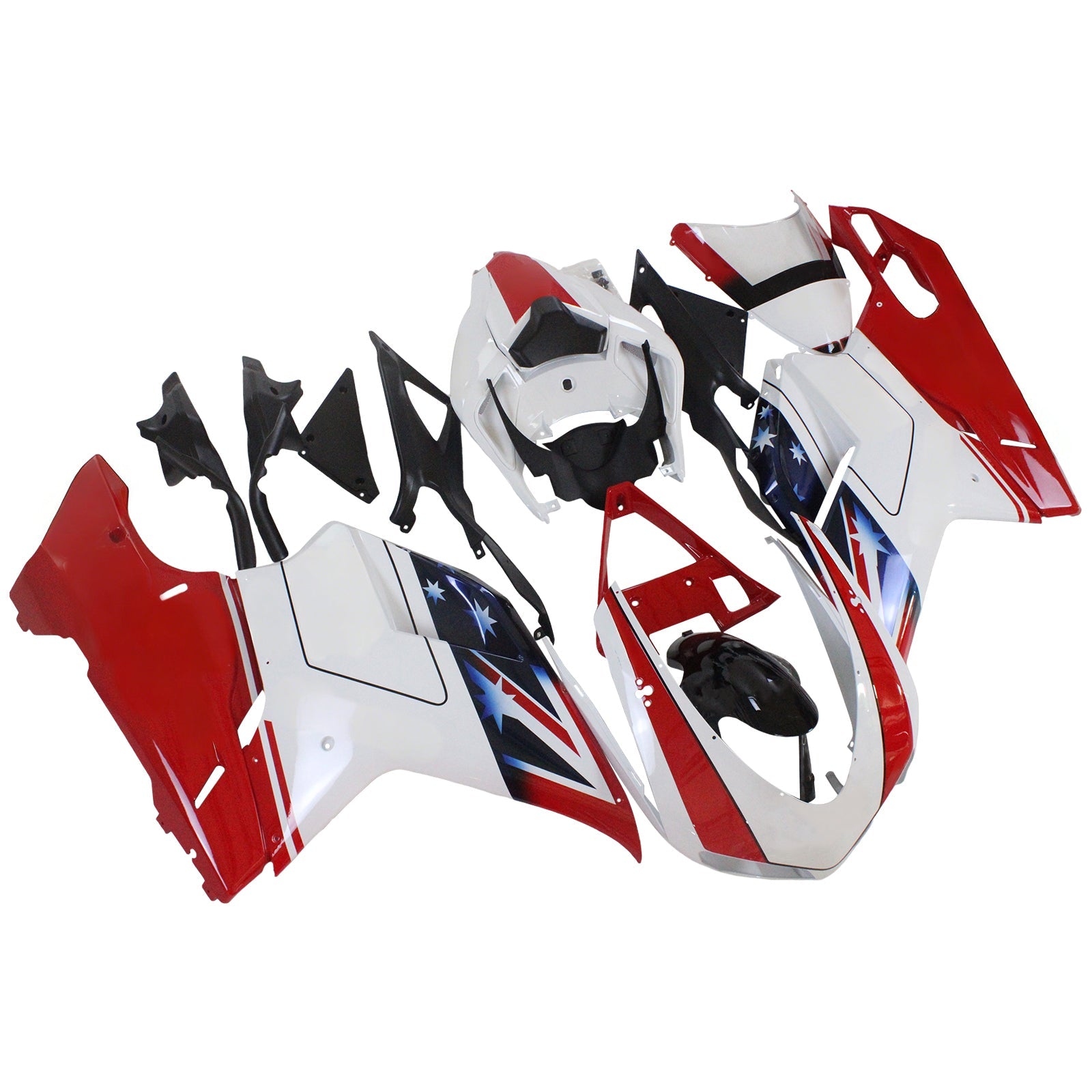 2007-2011 Ducati 1098 1198 848 Fairing Kit Bodywork ABS
