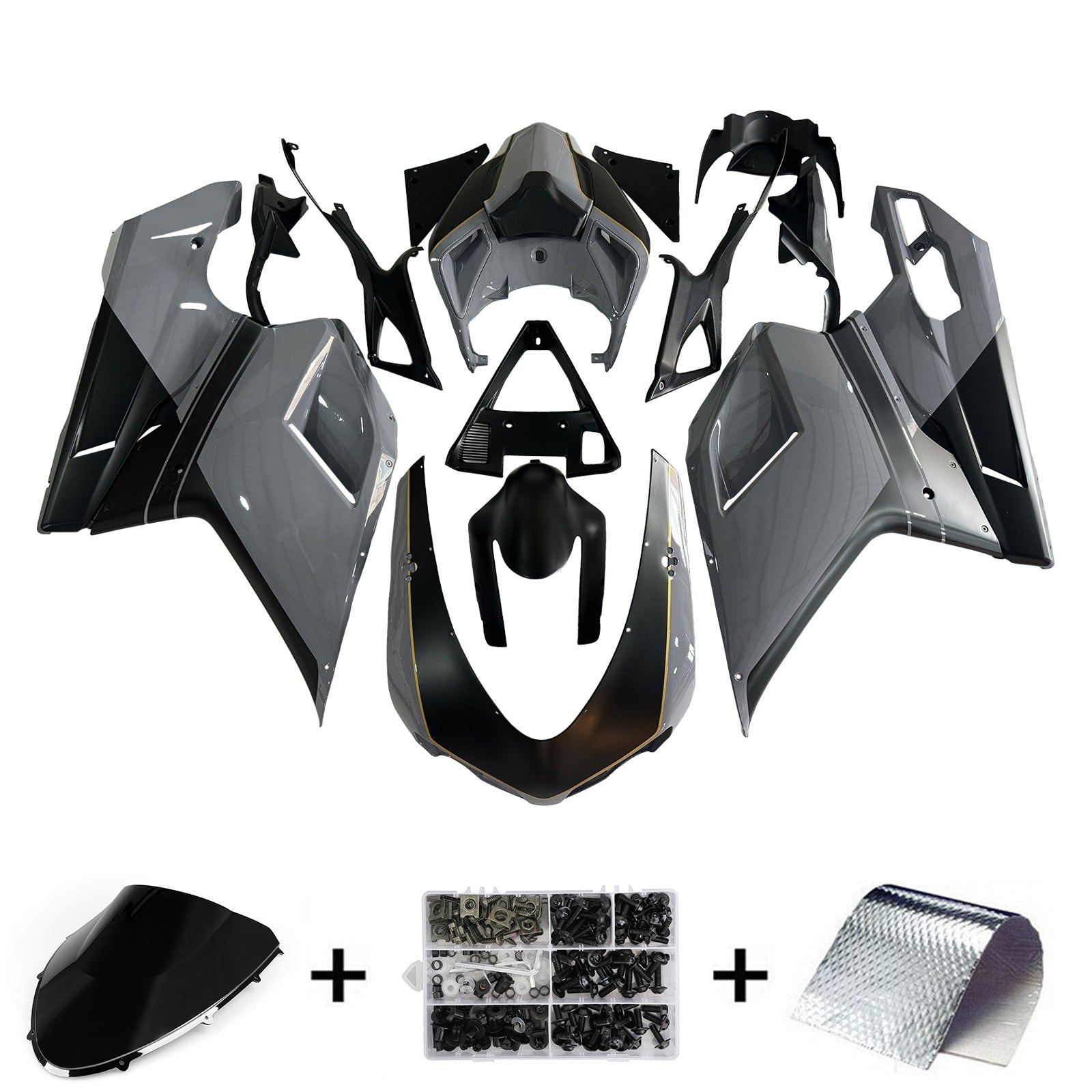 2007-2011 Ducati 1098 1198 848 Fairing Kit Bodywork ABS
