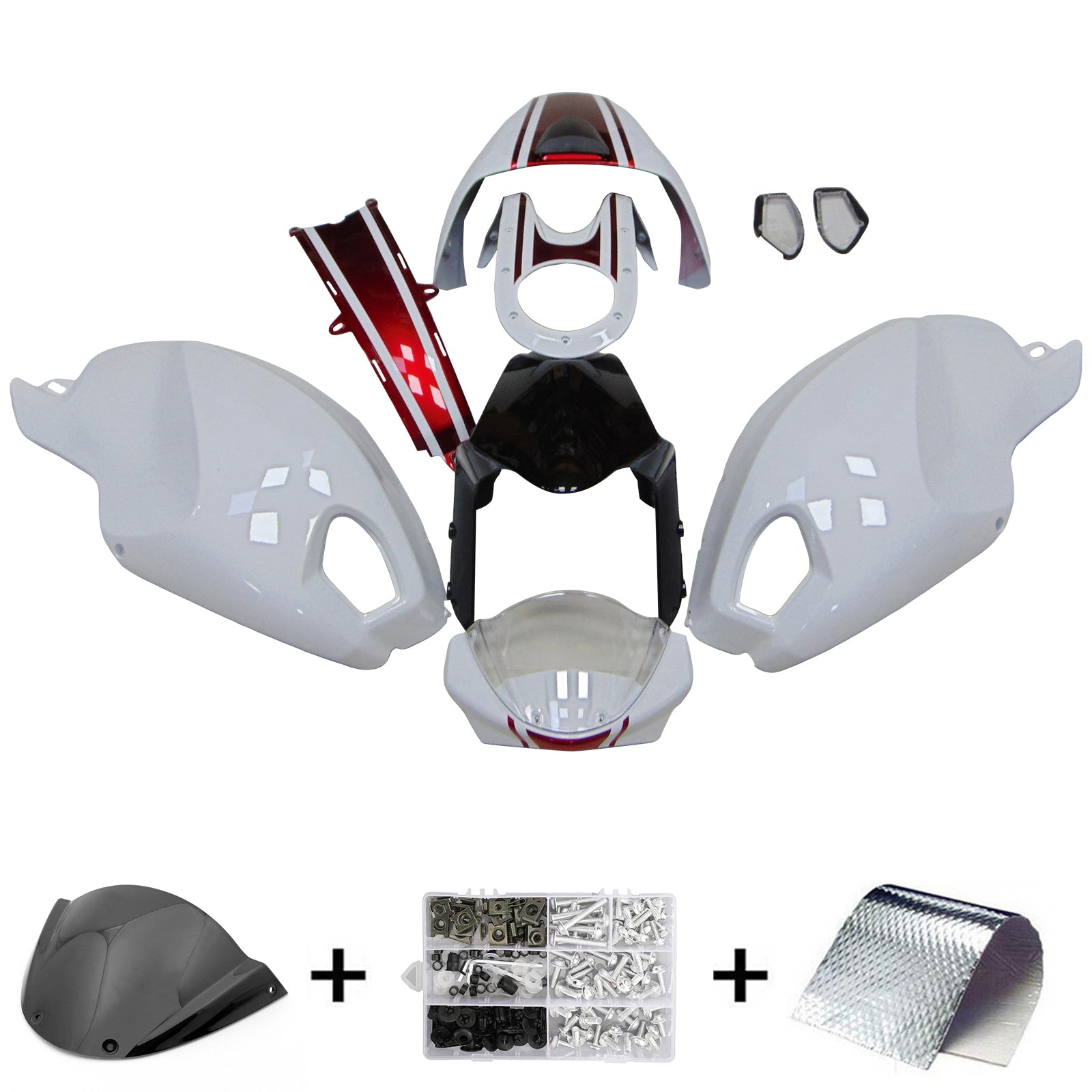 All years Ducati Monster 696 796 1100 S EVO Fairing Kit Bodywork