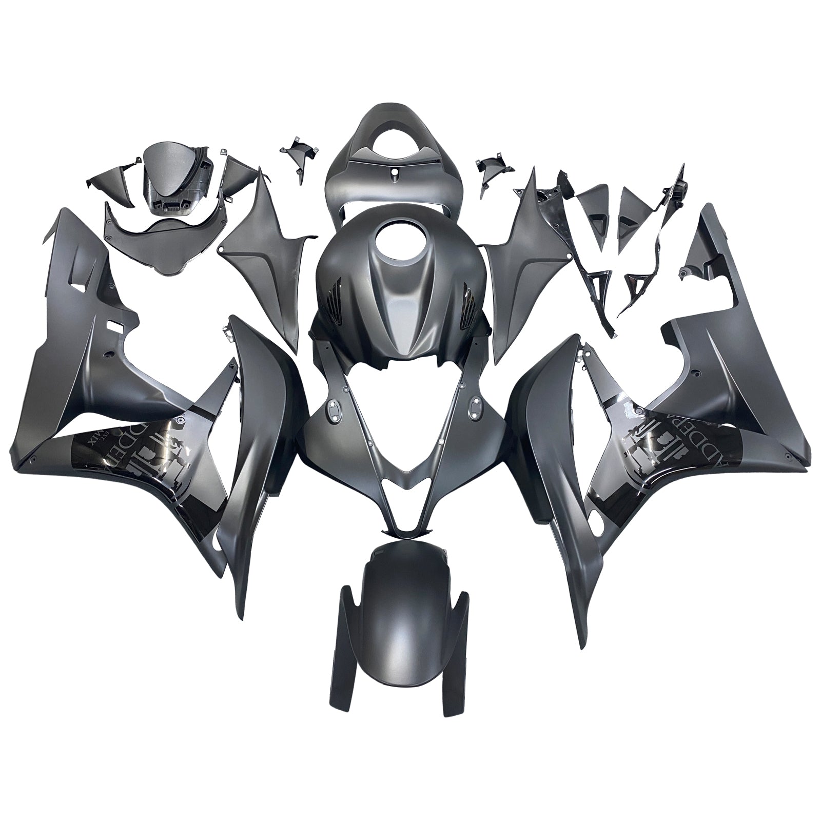 2007-2008 Honda CBR600RR Matt Black Generic Fairing Kit Bodywork ABS
