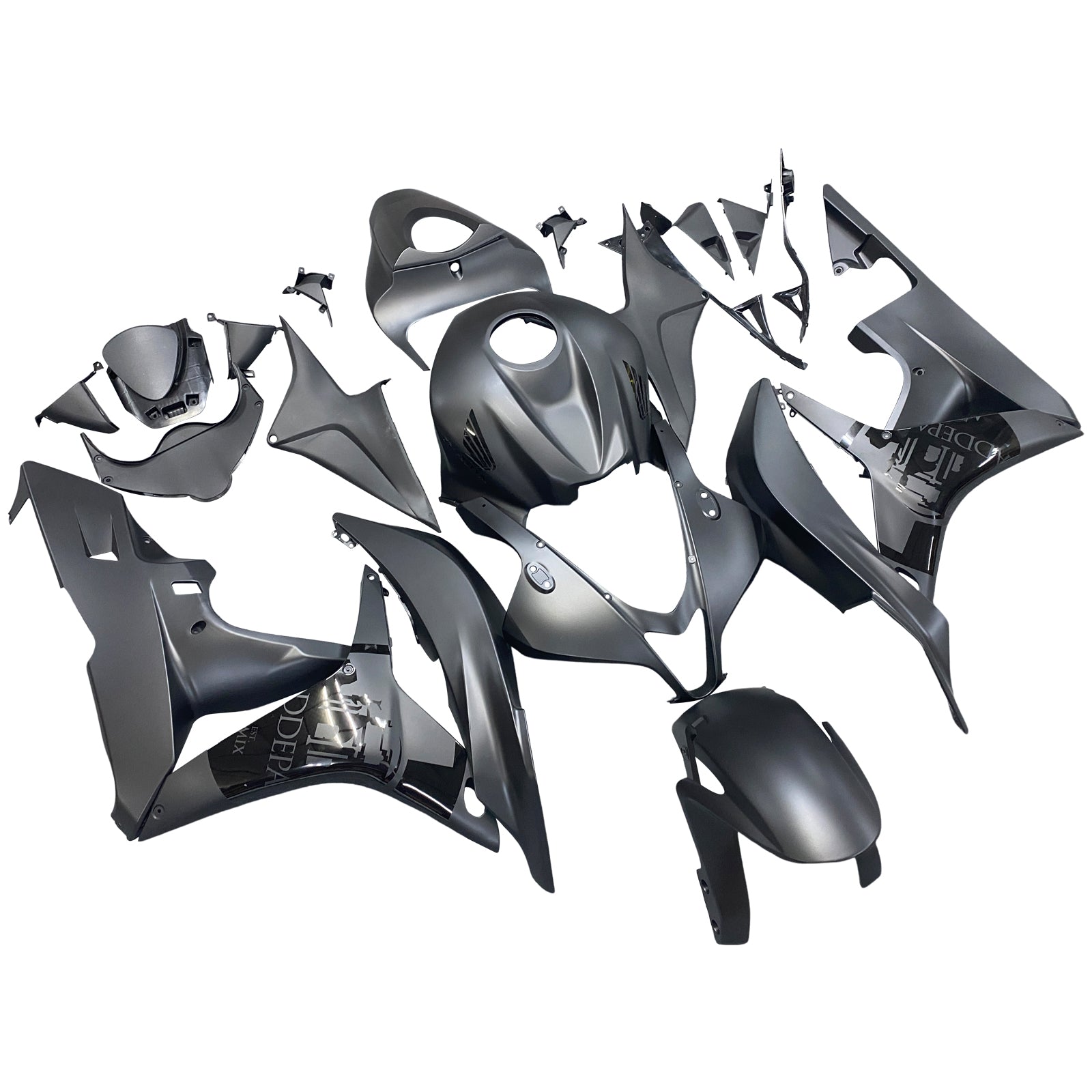 2007-2008 Honda CBR600RR Matt Black Generic Fairing Kit Bodywork ABS