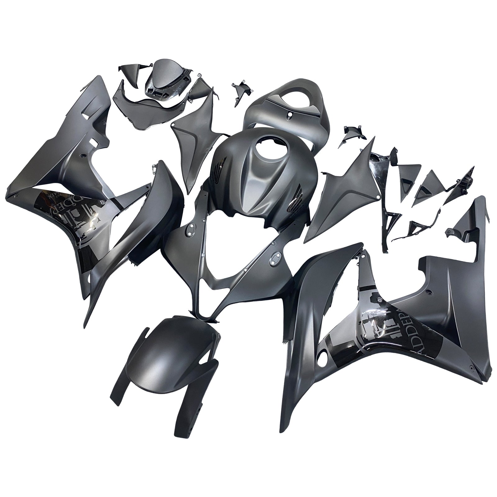 2007-2008 Honda CBR600RR Matt Black Generic Fairing Kit Bodywork ABS