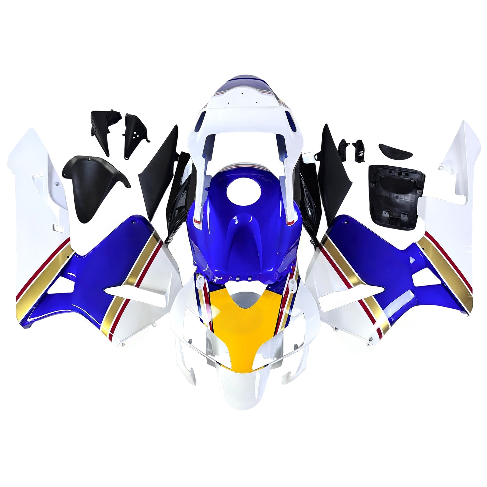 2003-2004 CBR600RR Bodywork Fairing Blue ABS Injection Molded Plastics Set Generic