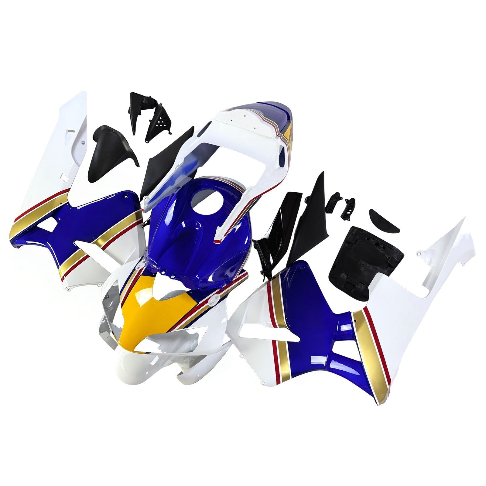2003-2004 CBR600RR Bodywork Fairing Blue ABS Injection Molded Plastics Set Generic