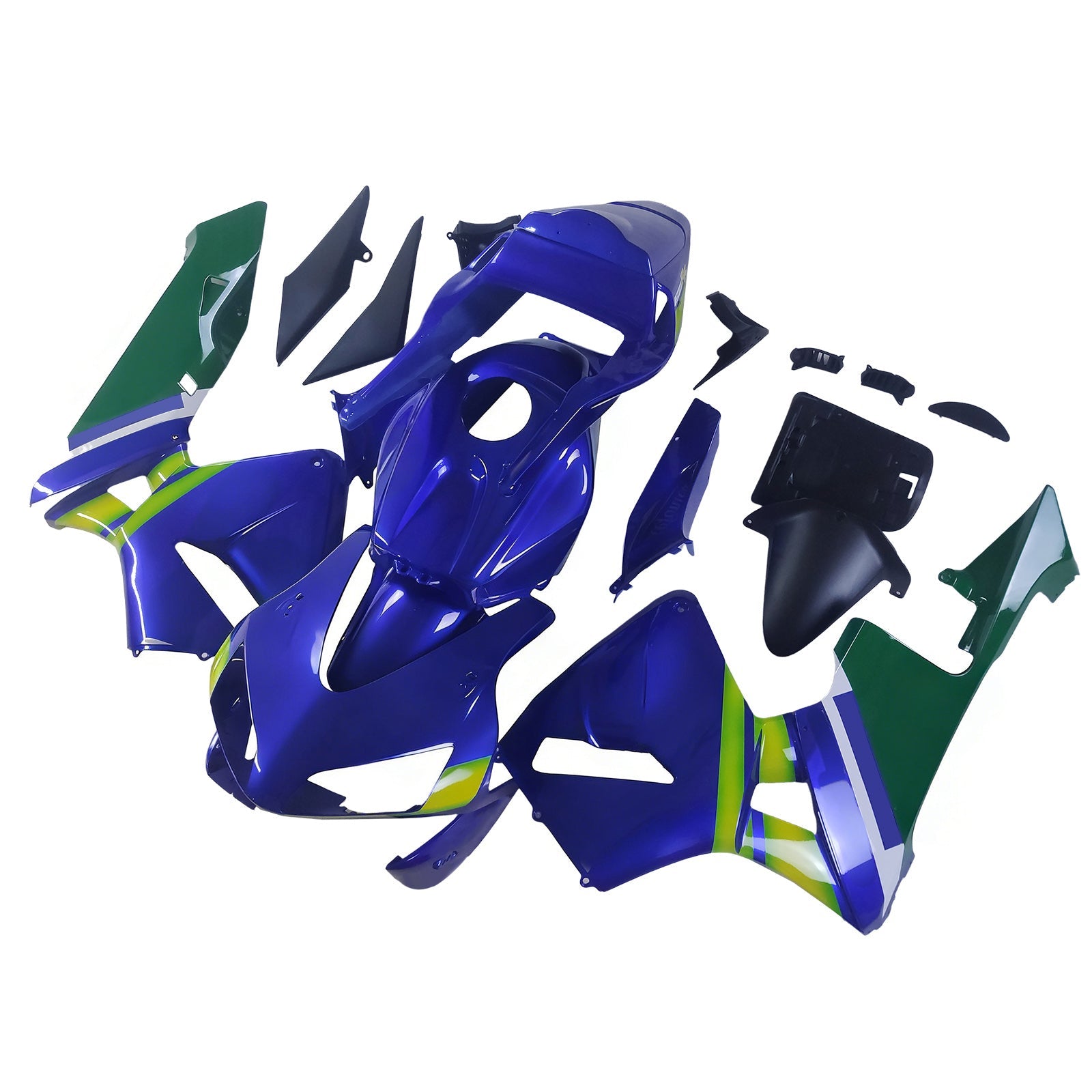 2003-2004 Honda CBR 600 RR Blue & Green Movistar Racing Fairings Generic