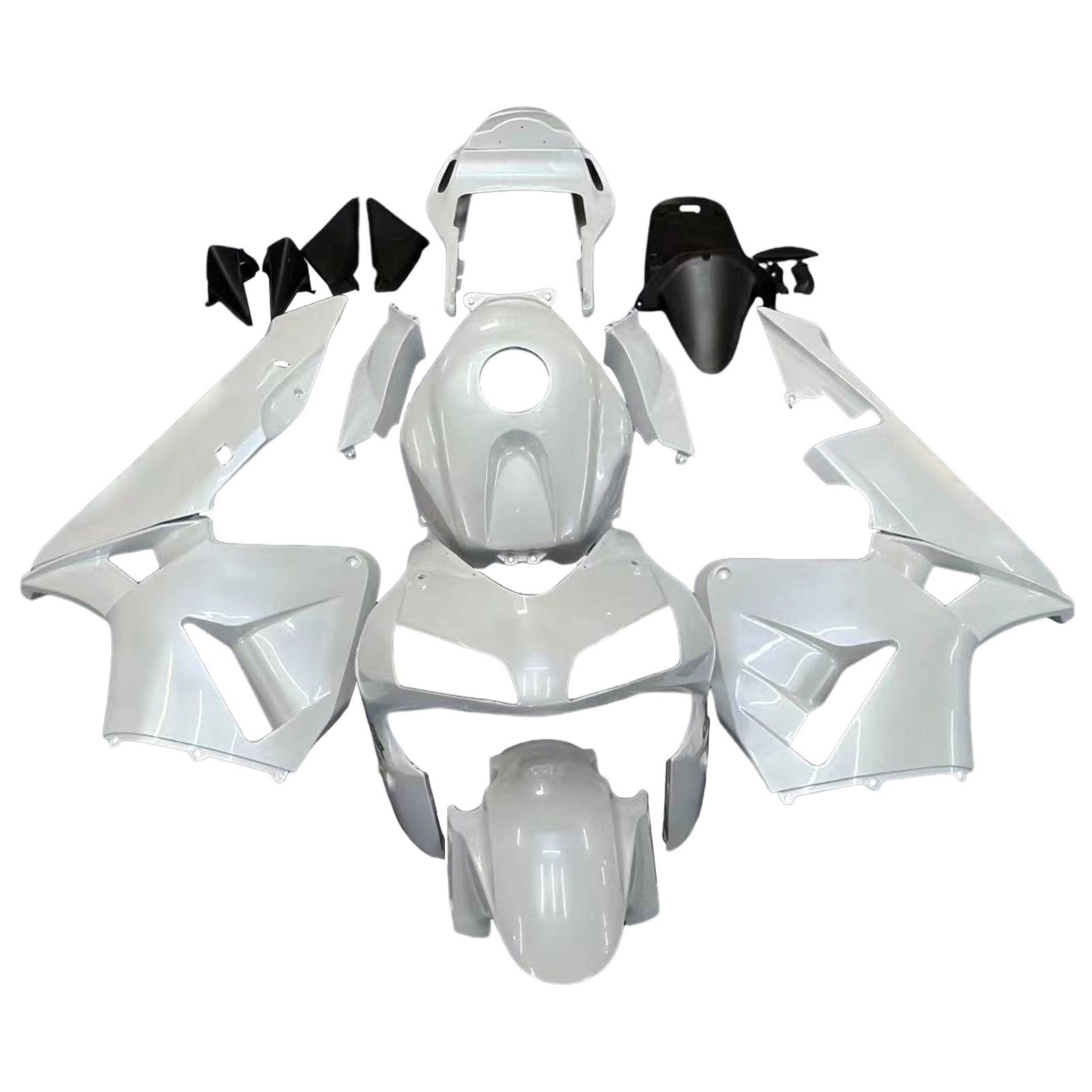 2003-2004 CBR600RR Bodywork Fairing White ABS Injection Molded Plastics Set Generic