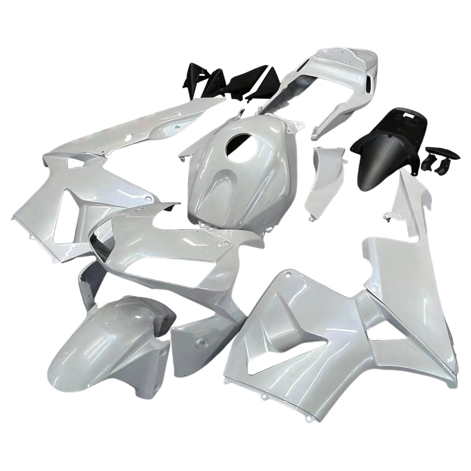 2003-2004 CBR600RR Bodywork Fairing White ABS Injection Molded Plastics Set Generic
