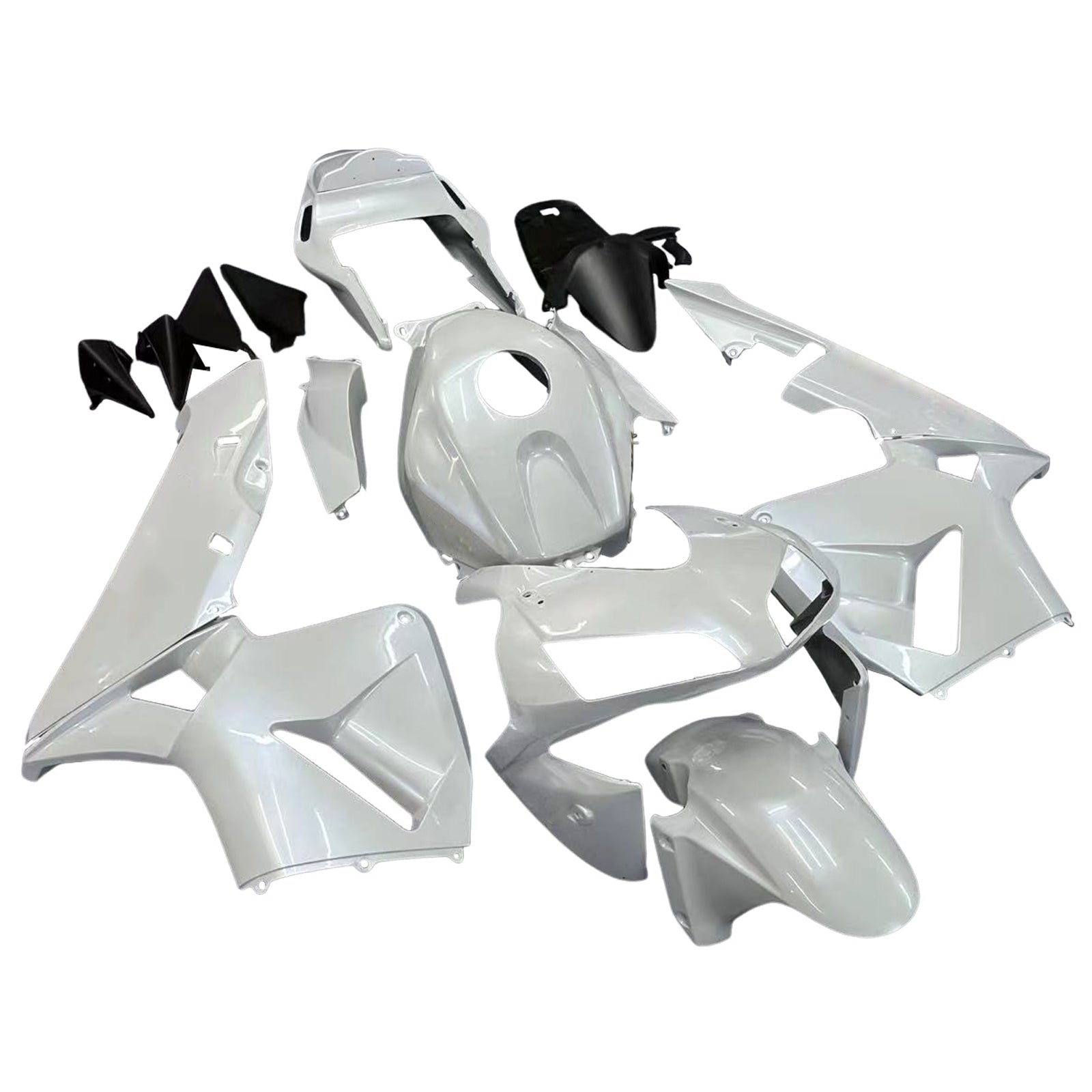 2003-2004 CBR600RR Bodywork Fairing White ABS Injection Molded Plastics Set Generic