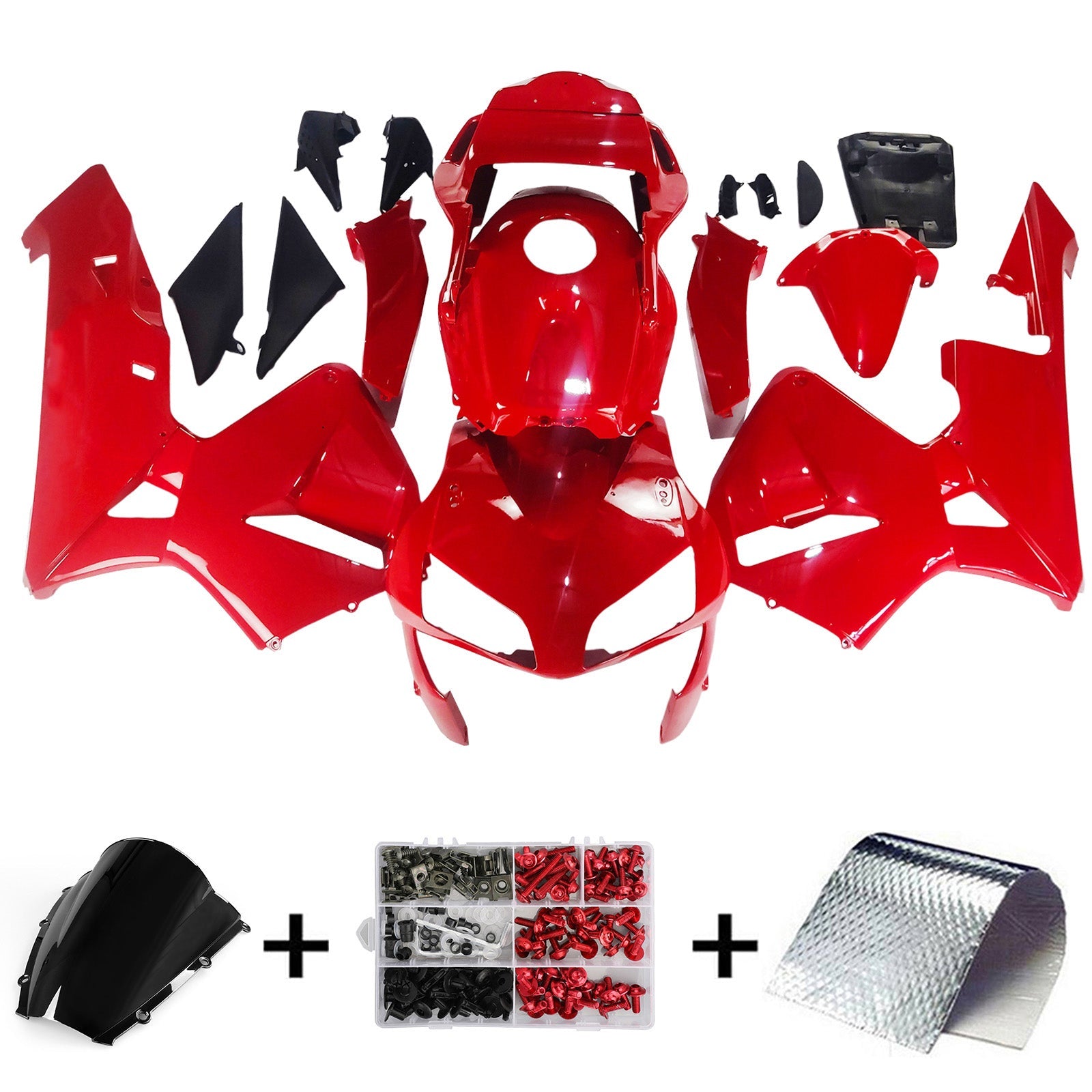 2003-2004 Honda CBR 600 RR Red Honda Racing Fairings Generic