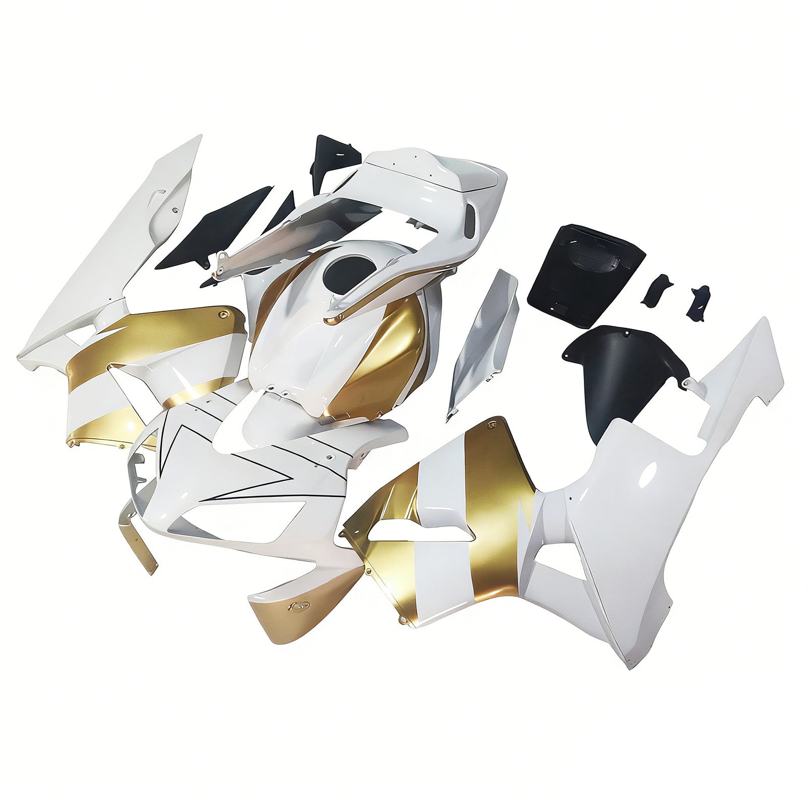 2003-2004 Honda CBR600 Fairing White&Gold Kit