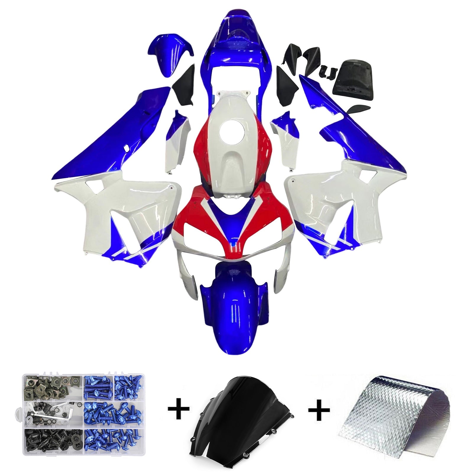 2003-2004 CBR600RR Multi-Color Bodywork Fairing ABS Injection Molded Plastics 39# Generic