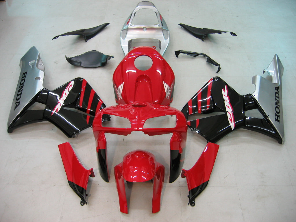 2005-2006 CBR600RR Bodywork Fairing Red ABS Injection Molded Plastics Set Generic