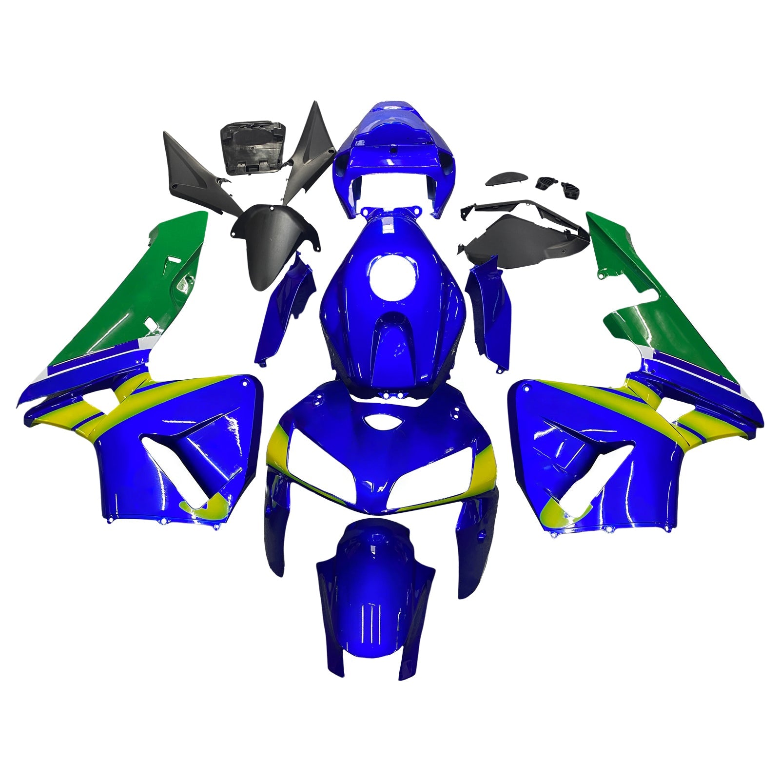 2005-2006 Honda CBR 600 RR Blue & Green Movistar Racing Fairings Generic