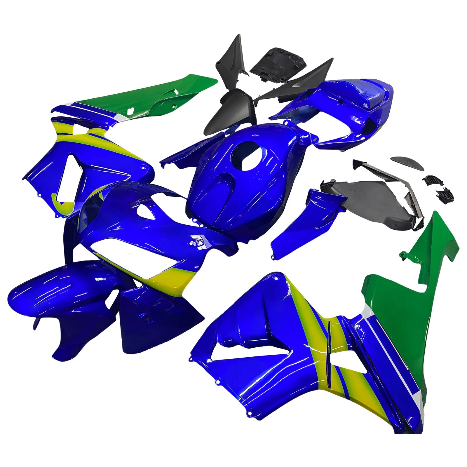 2005-2006 Honda CBR 600 RR Blue & Green Movistar Racing Fairings Generic
