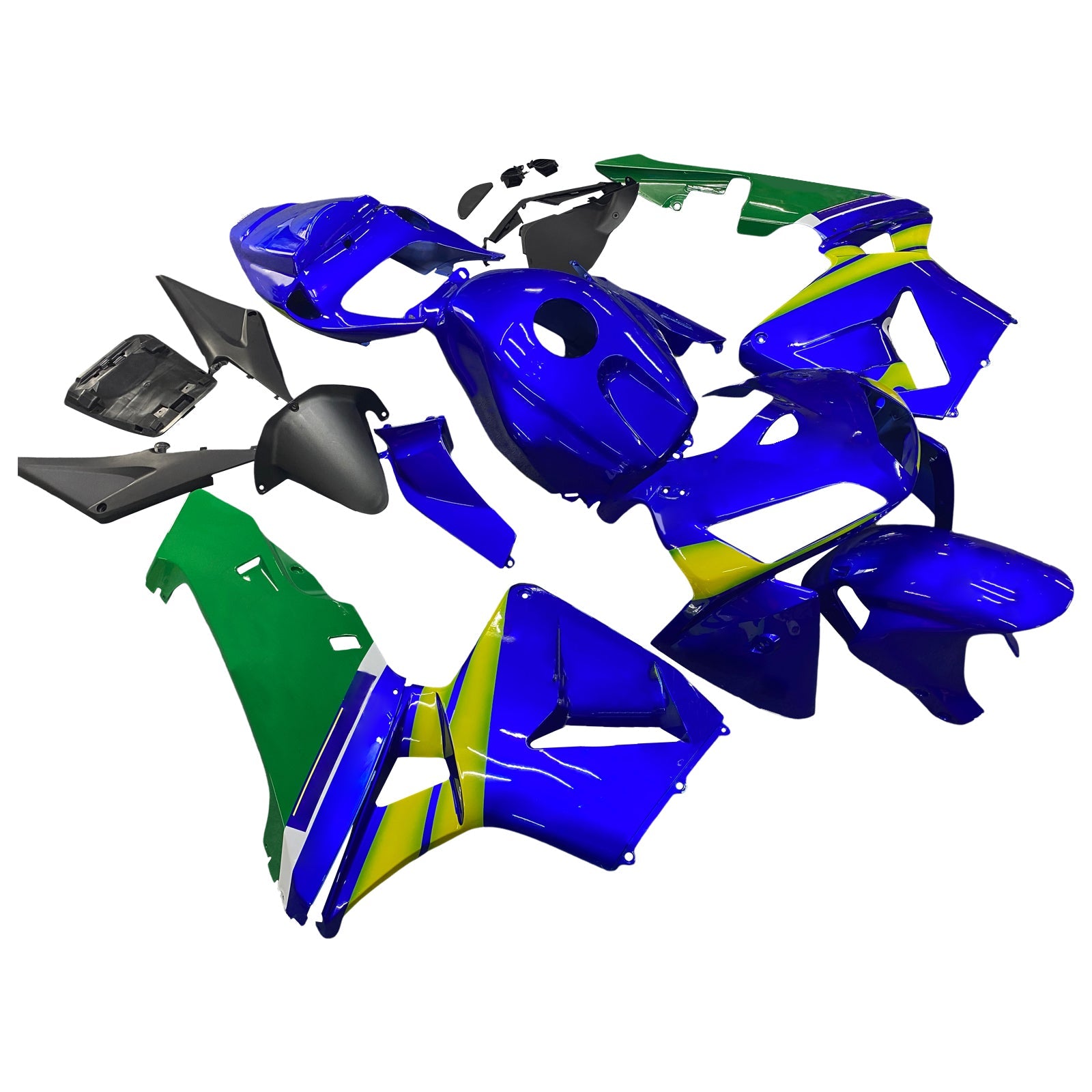 2005-2006 Honda CBR 600 RR Blue & Green Movistar Racing Fairings Generic