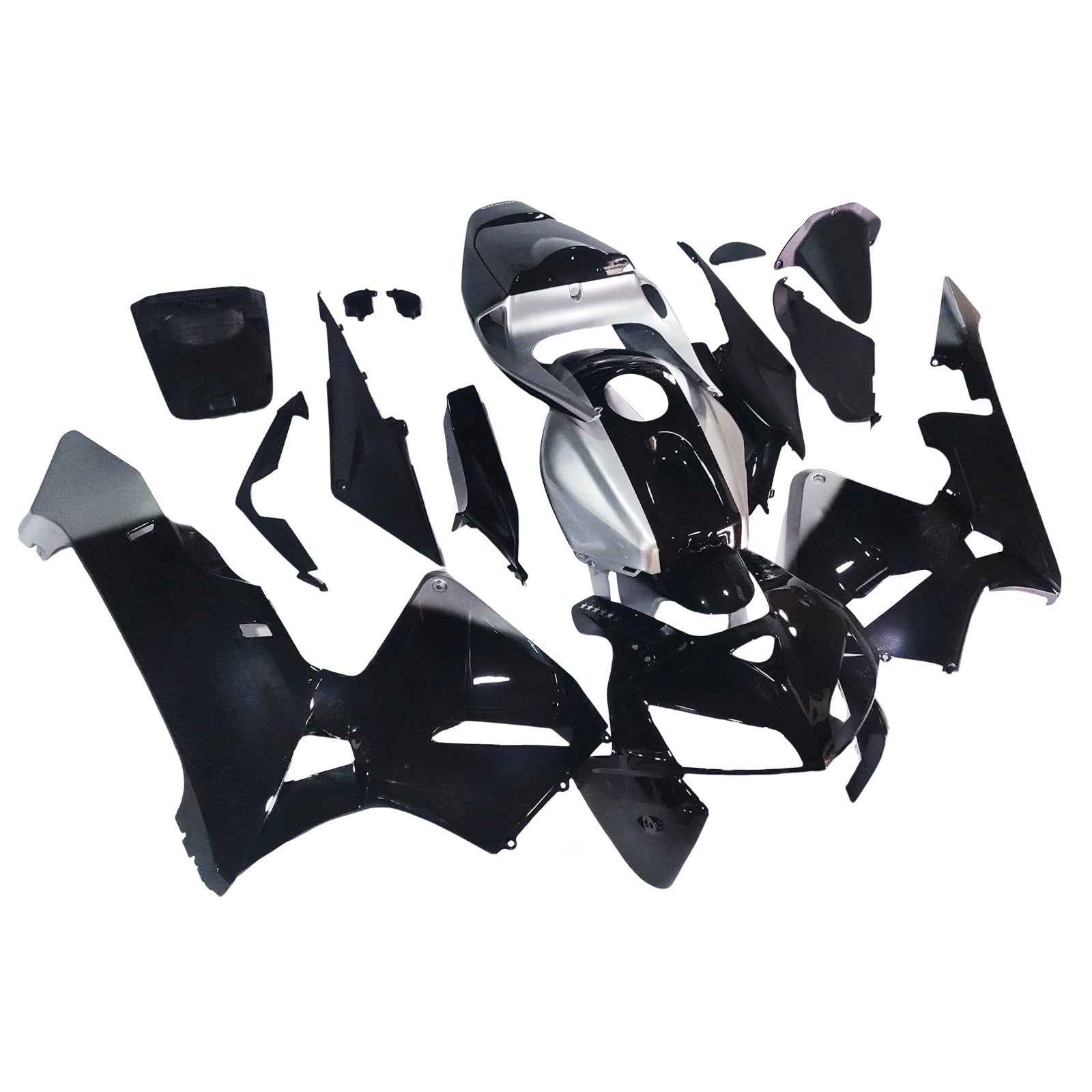 2005-2006 Honda CBR 600 RR Black & Silver SevenStars Racing Fairings Generic
