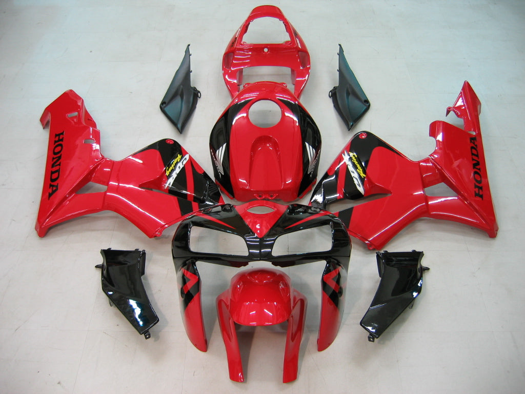 2005-2006 CBR600RR Bodywork Fairing Red ABS Injection Molded Plastics Set Generic