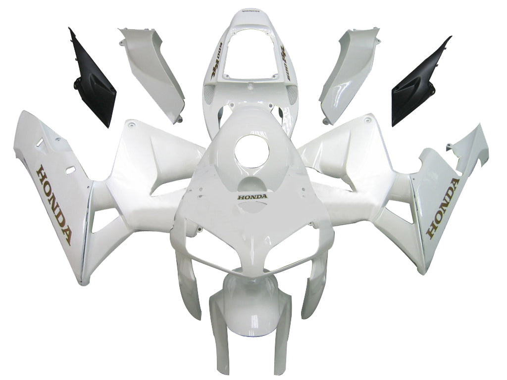 2005-2006 CBR600RR Bodywork Fairing White ABS Injection Molded Plastics Set Generic