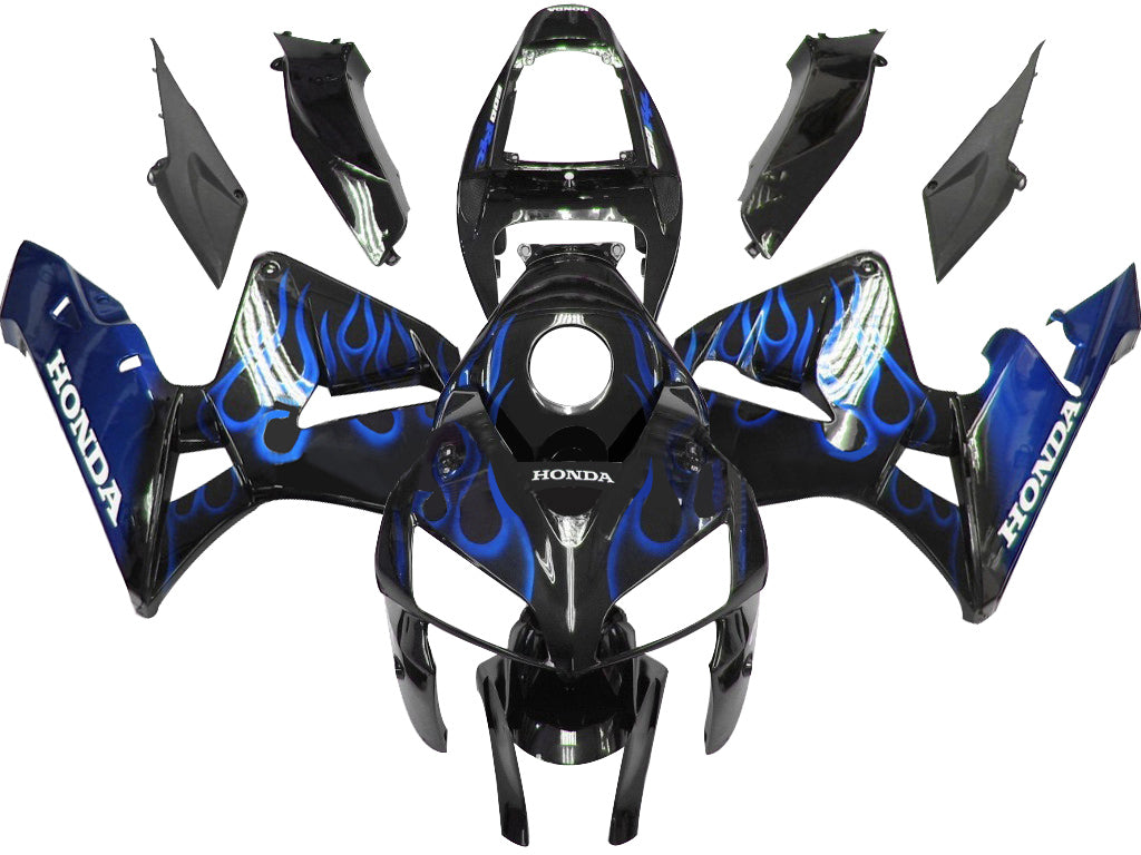 2005-2006 CBR600RR Bodywork Fairing Multi-Color Flame ABS Injection Molded Plastics Set Generic