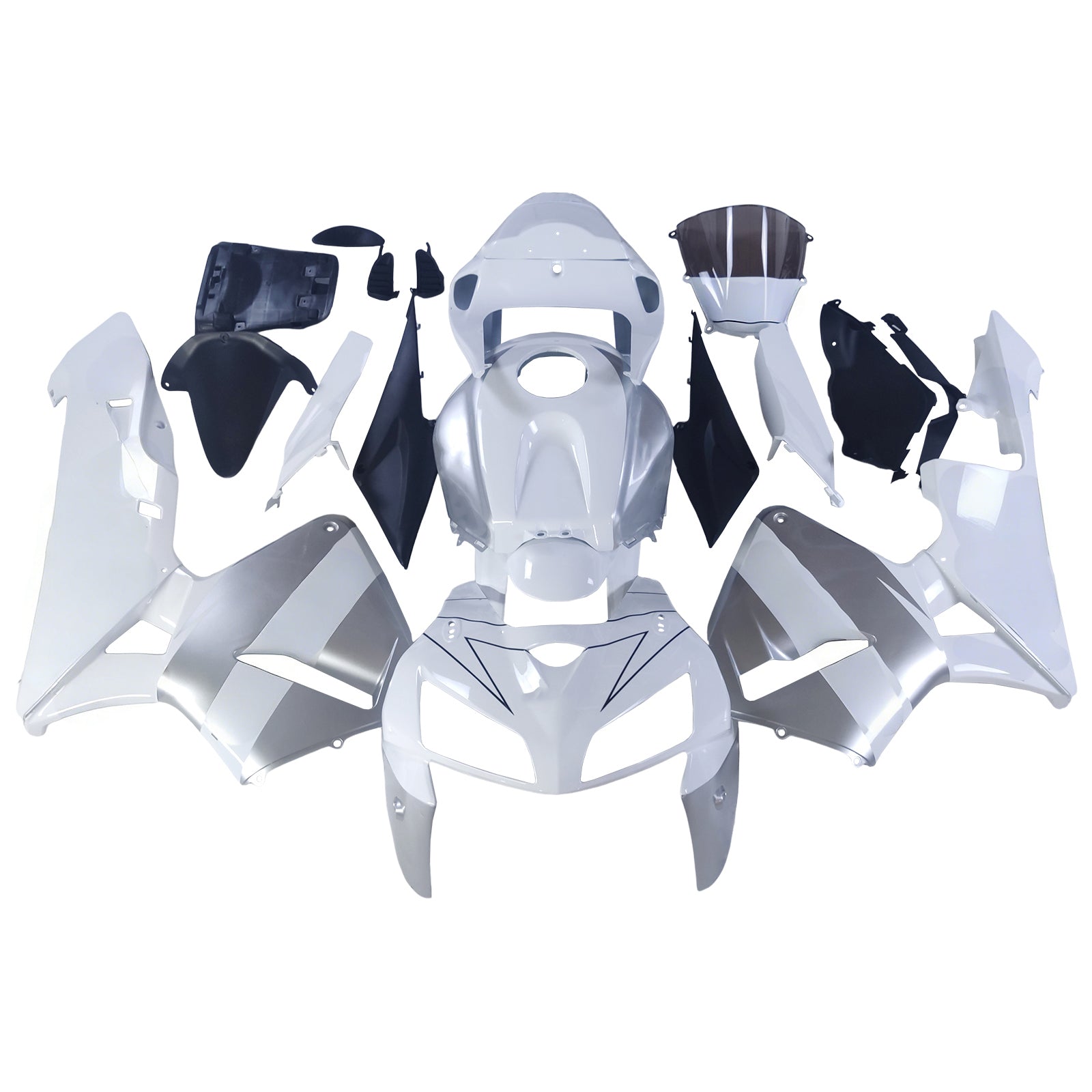 2005-2006 Honda CBR 600 RR White & Silver Repsol Racing Fairings Generic