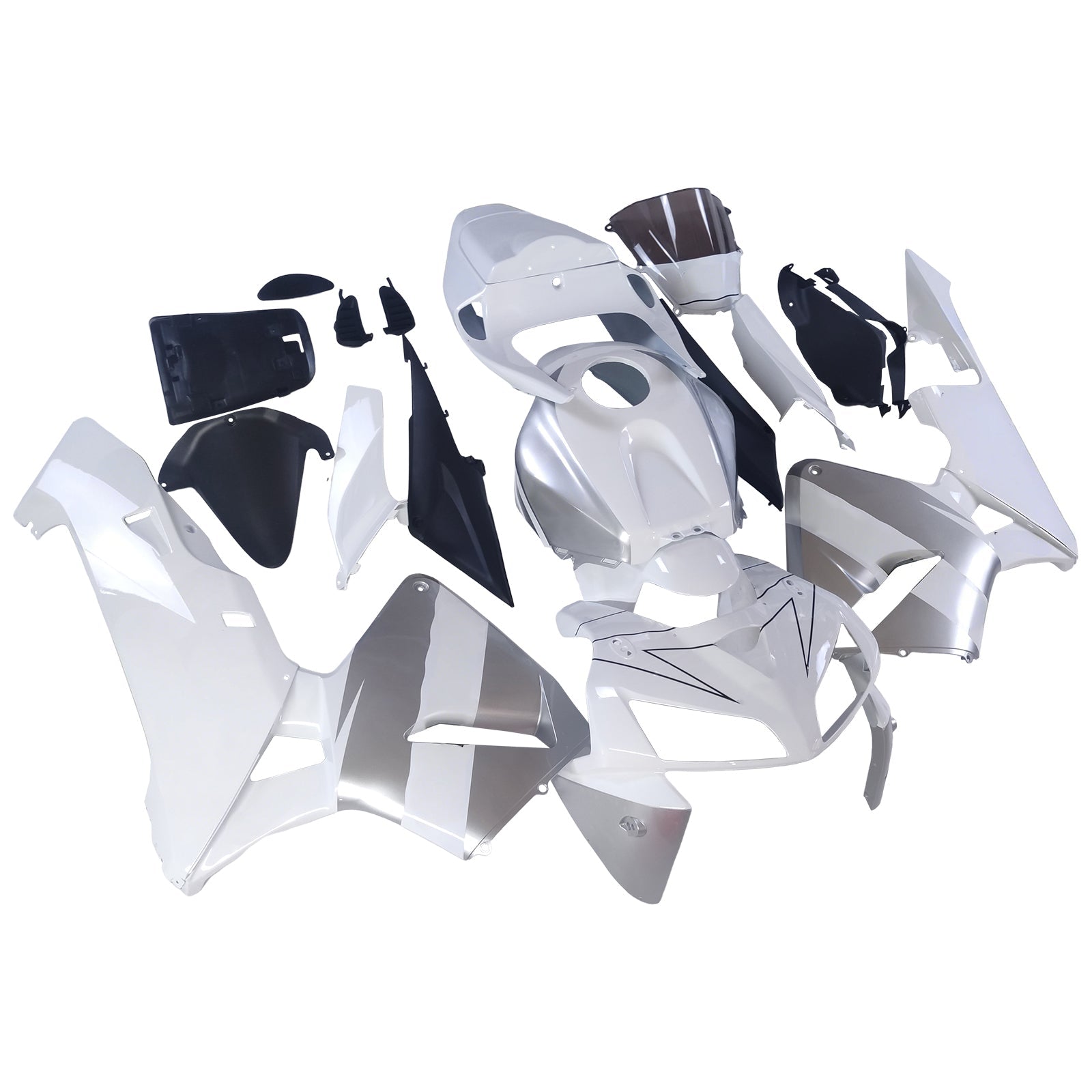 2005-2006 Honda CBR 600 RR White & Silver Repsol Racing Fairings Generic