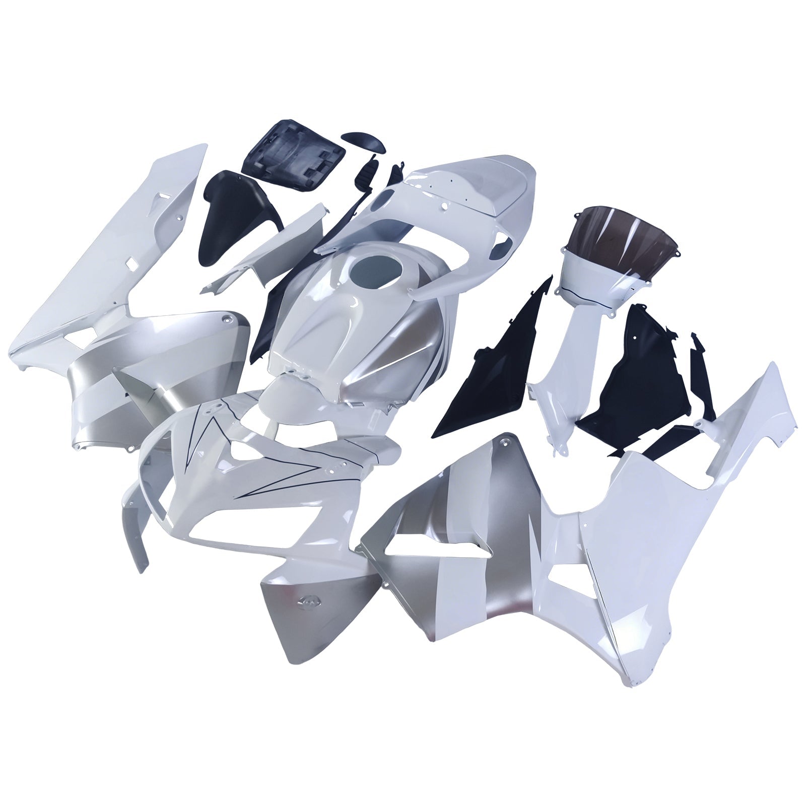 2005-2006 Honda CBR 600 RR White & Silver Repsol Racing Fairings Generic