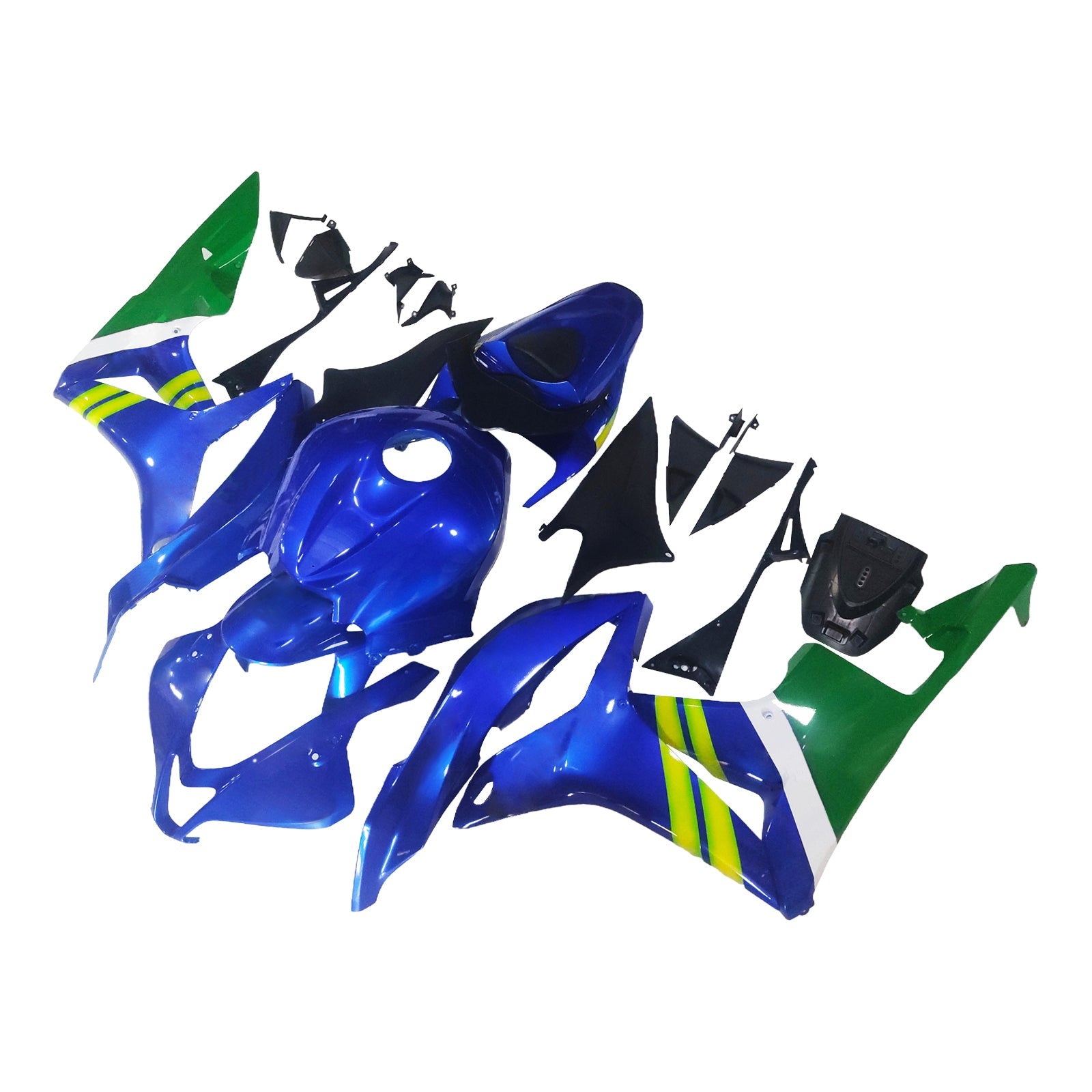 2007-2008 CBR600RR Bodywork Fairing Blue ABS Injection Molded Plastics Set Generic